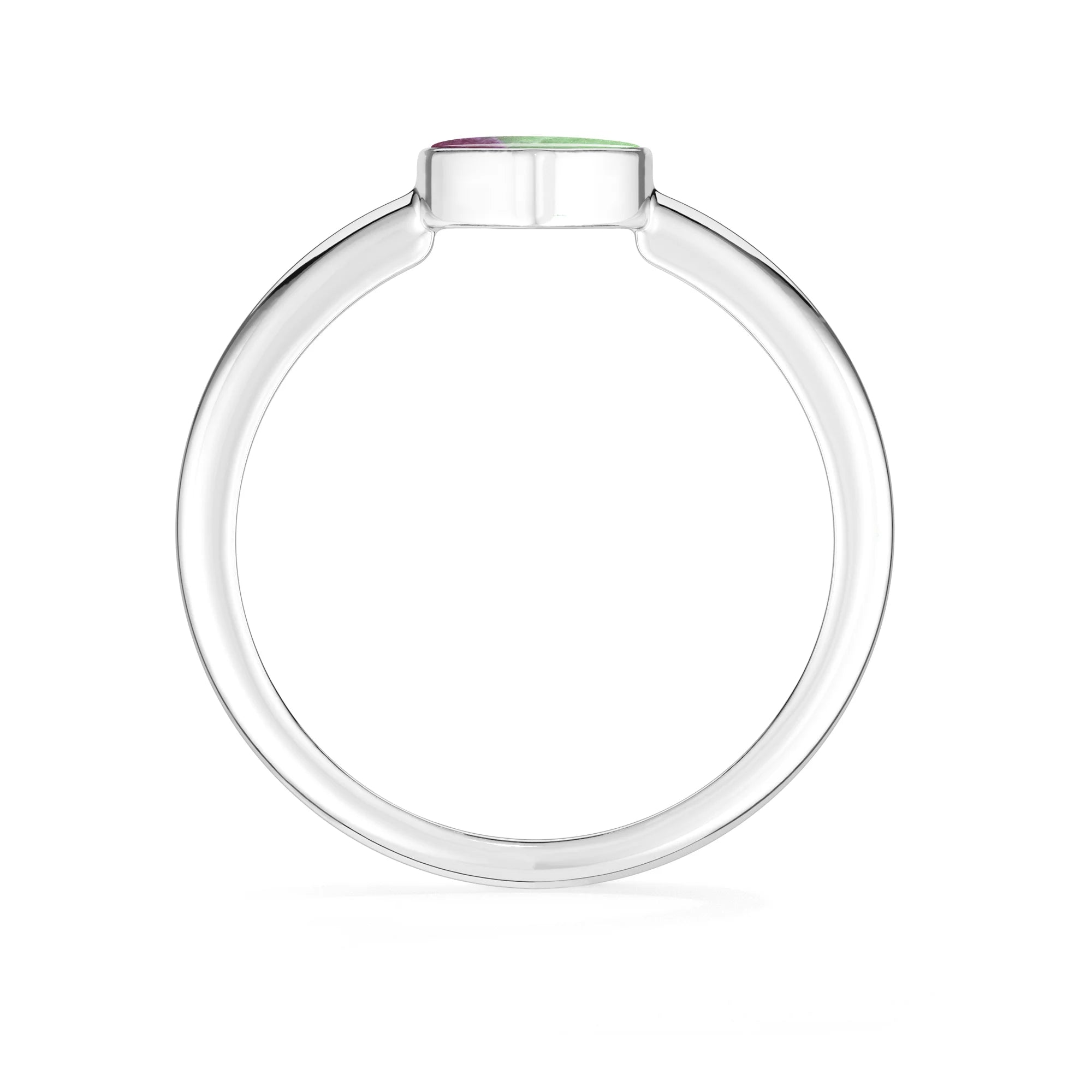 rose quartz bezel-set ring