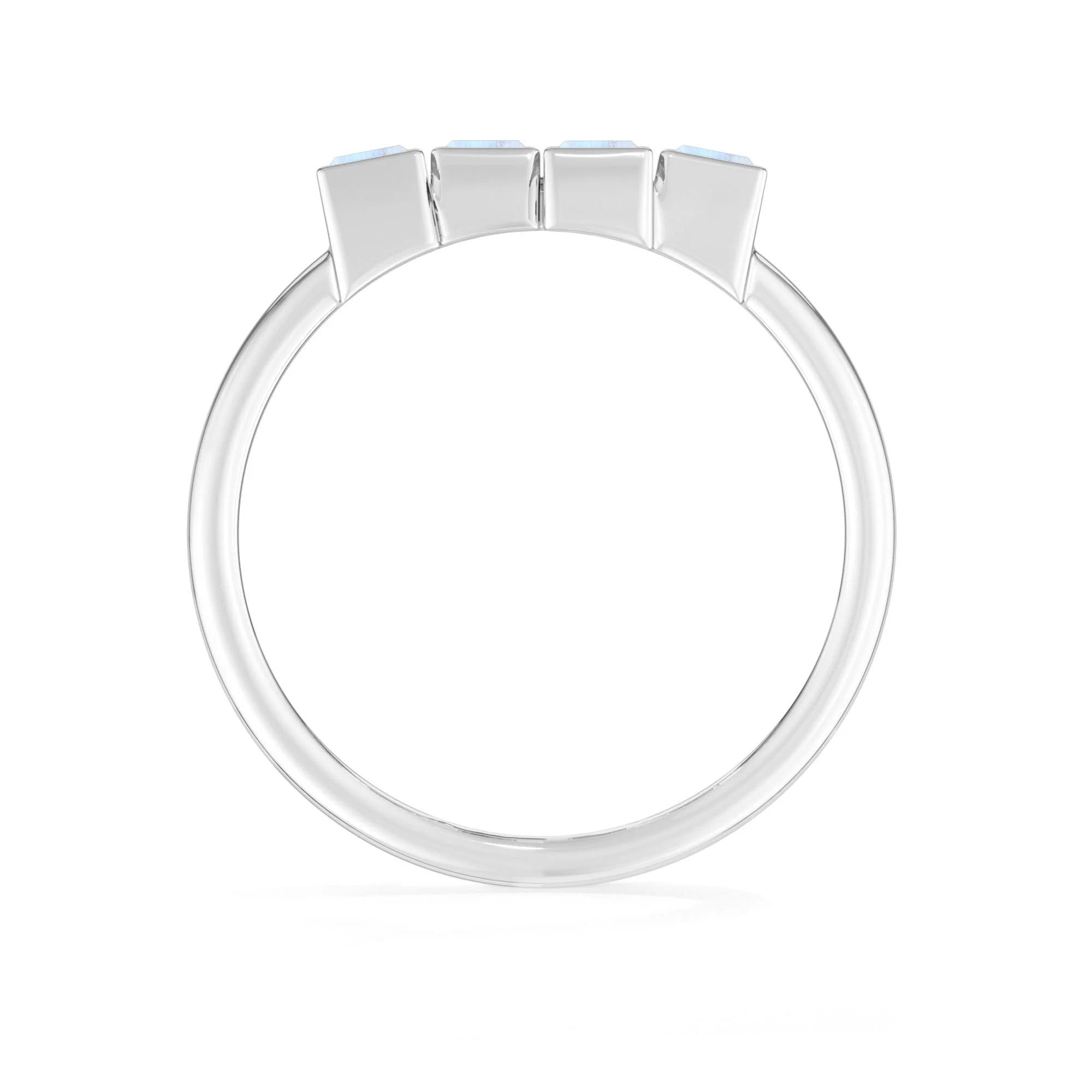 natural rainbow moonstone ring