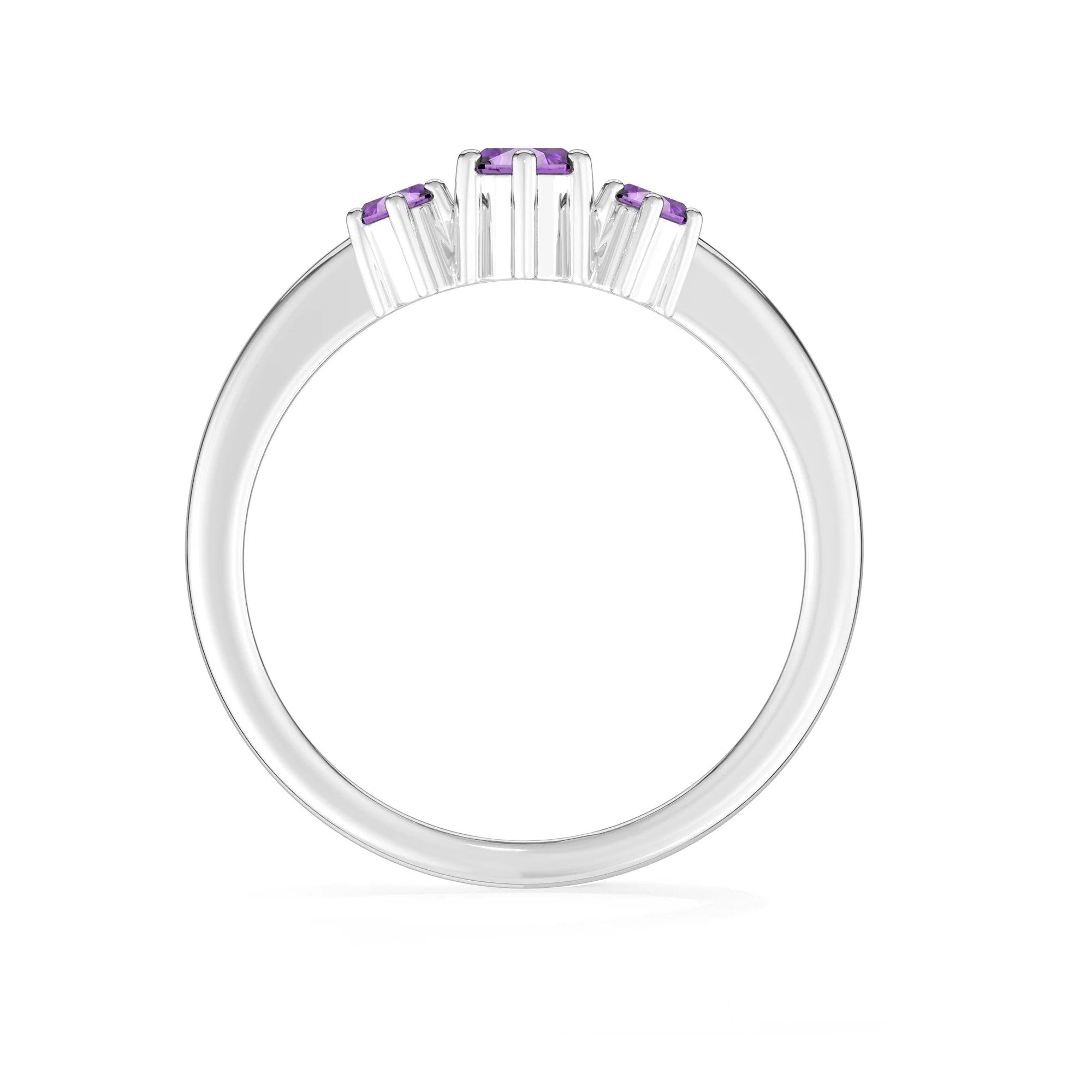 amethyst prong-set ring