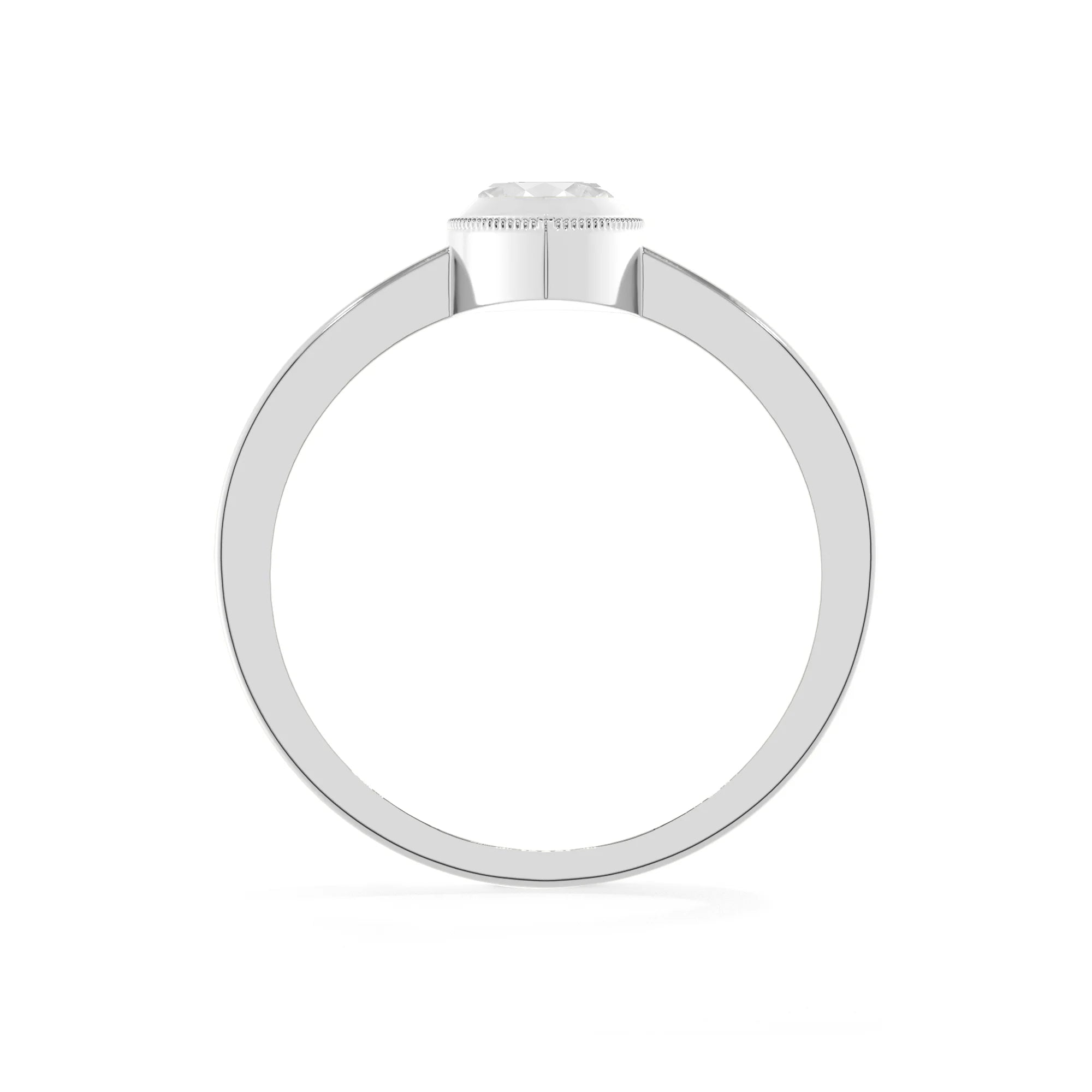 rainbow-moonstone stackable bezel-set ring