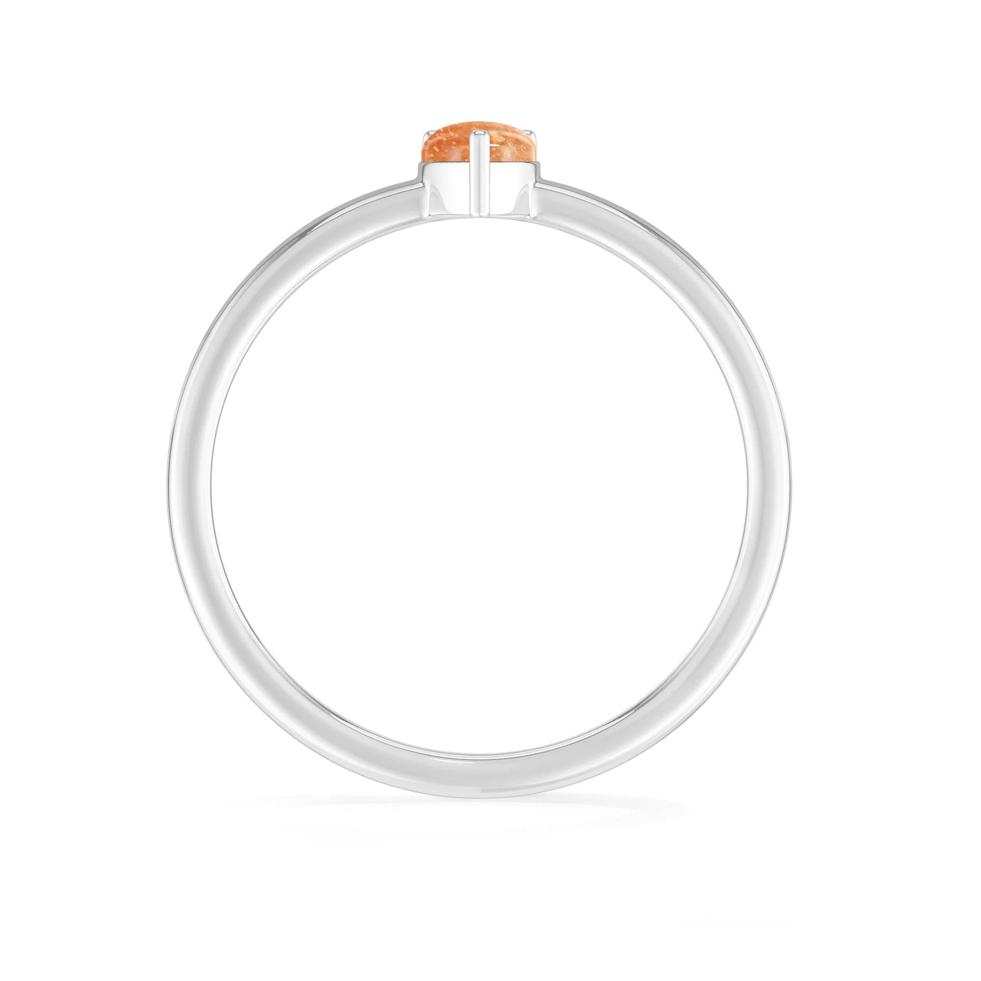 smoky quartz stackable prong-set ring