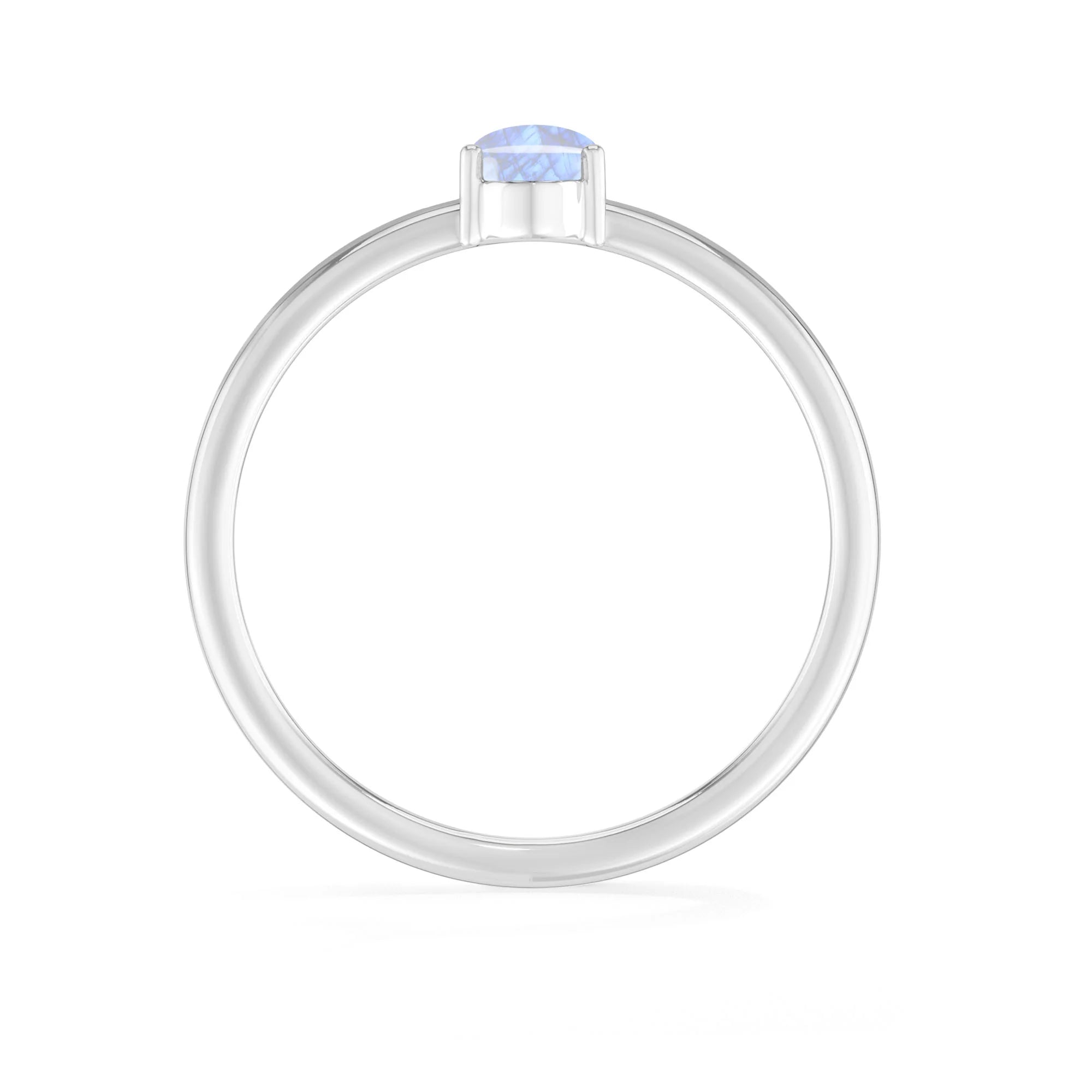 rainbow moonstone stackable prong-set ring