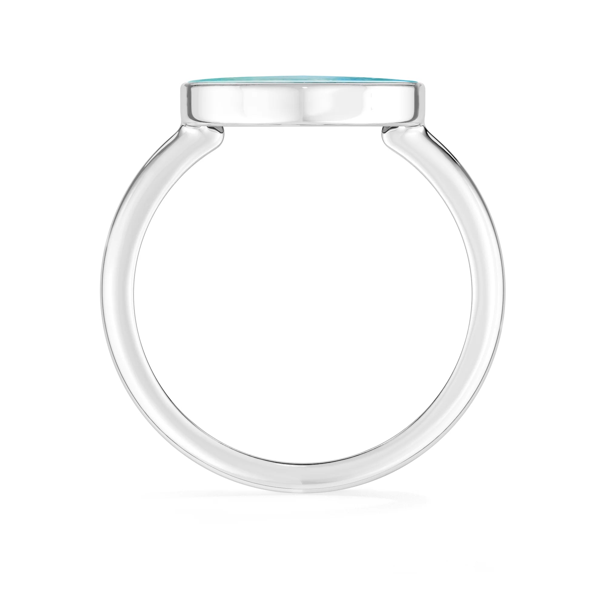 green-moonstone bezel-set ring