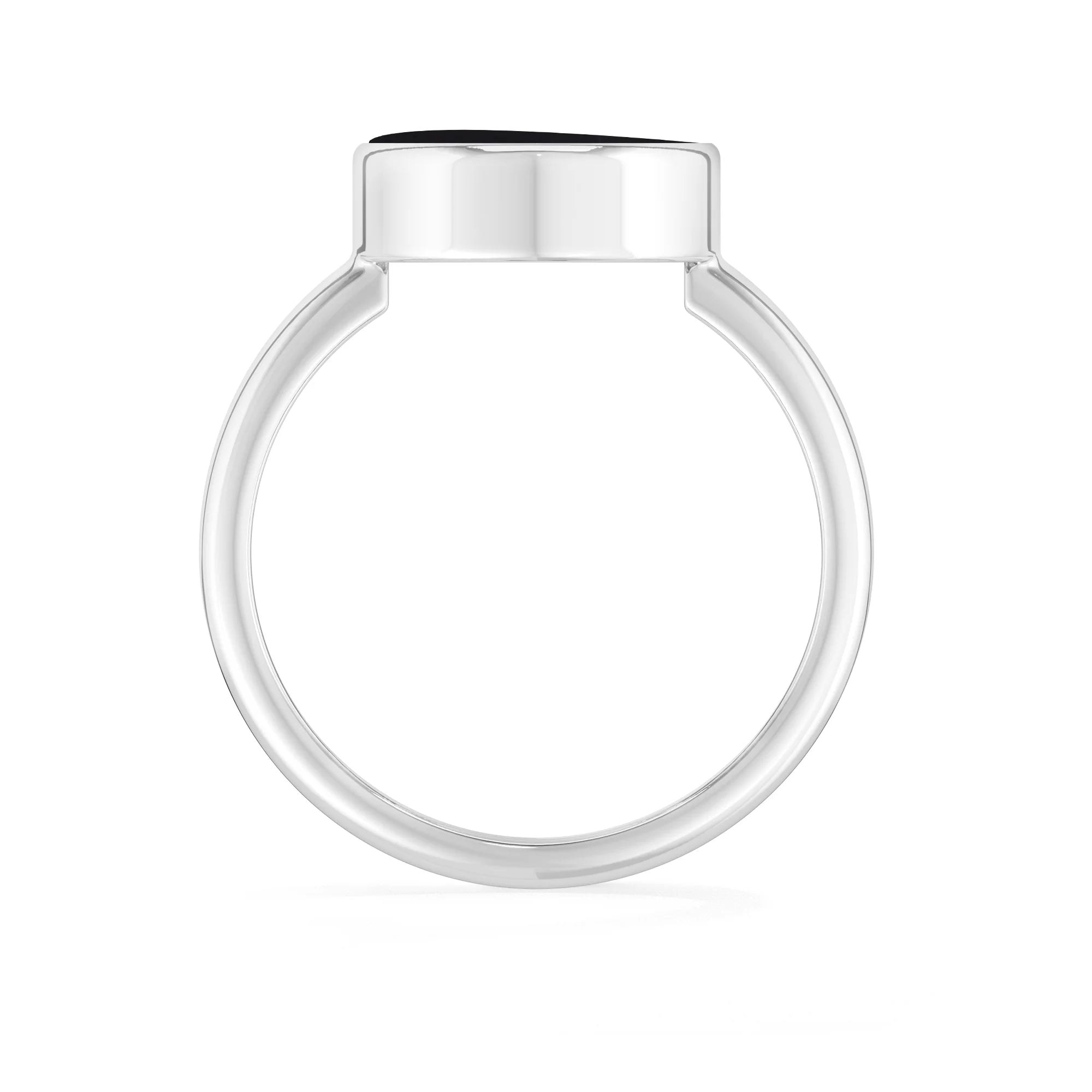 shungite bezel-set ring