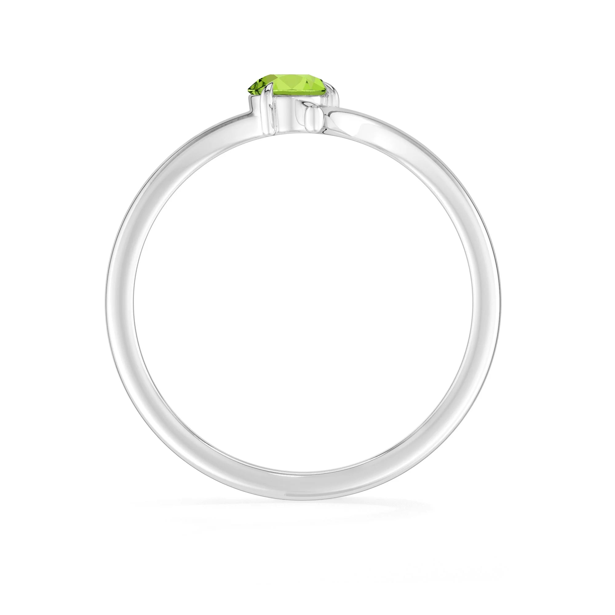 natural peridot ring for women in sterling silver