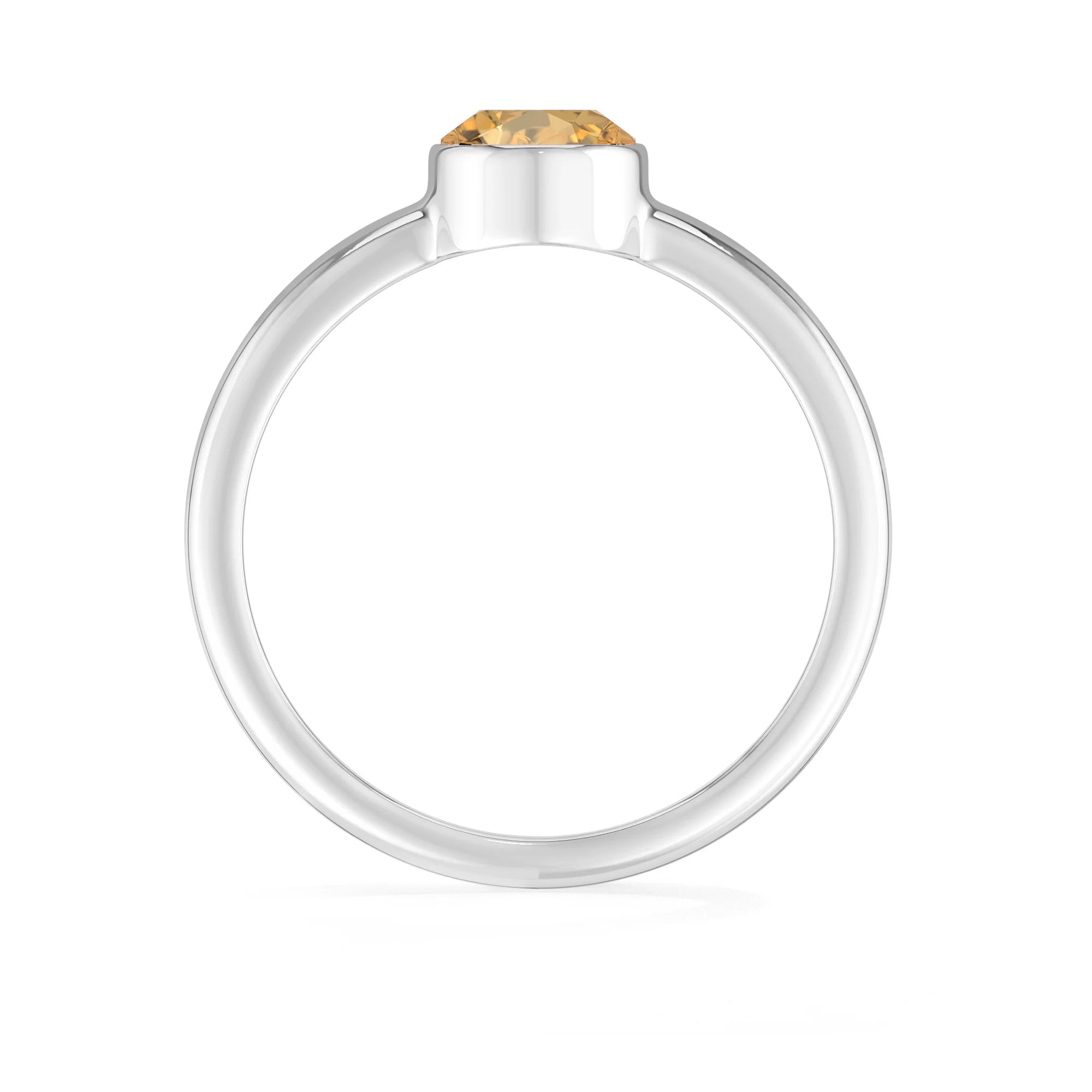 citrine bezel-set ring
