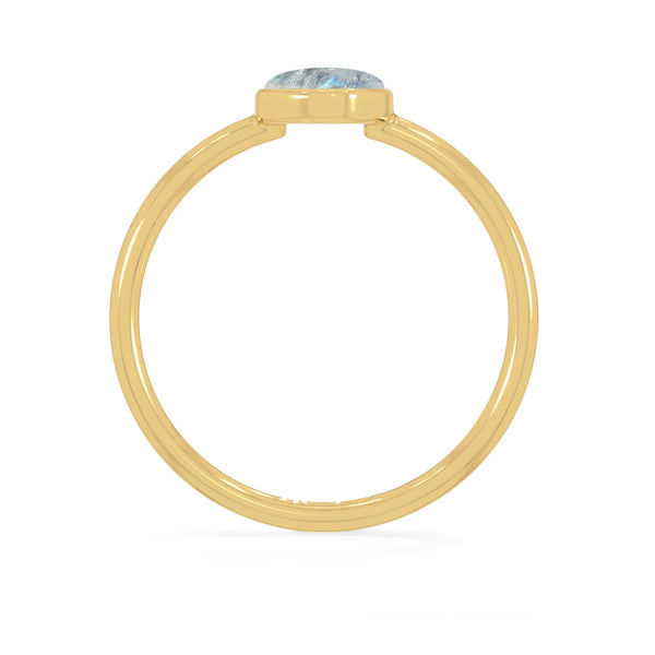rainbow moonstone stackable bezel-set ring