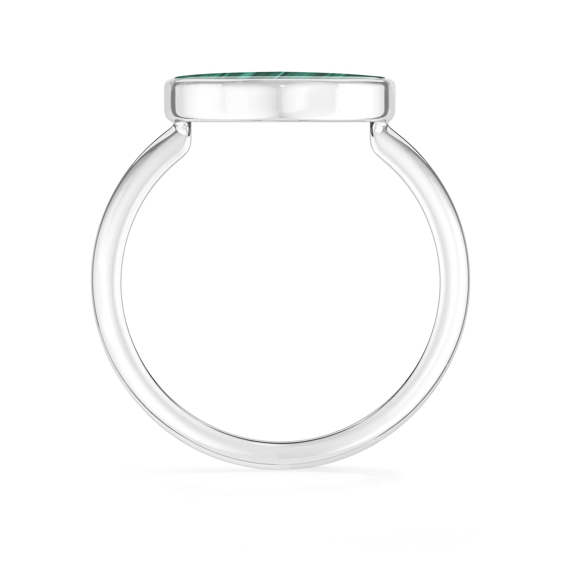 malachite bezel-set ring