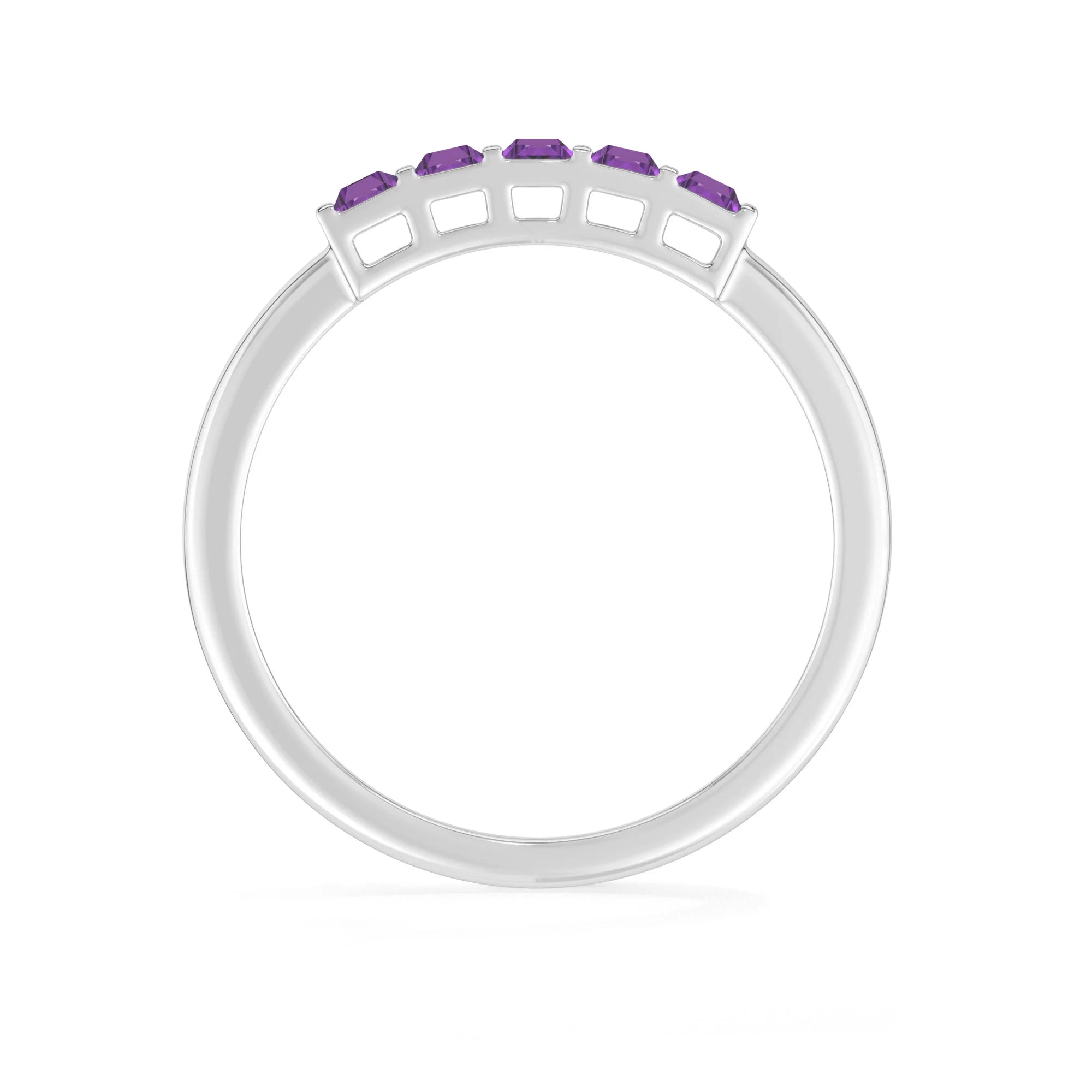 amethyst bezel-set ring