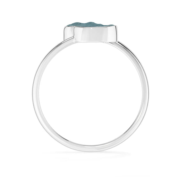aquamarine bezel-set ring