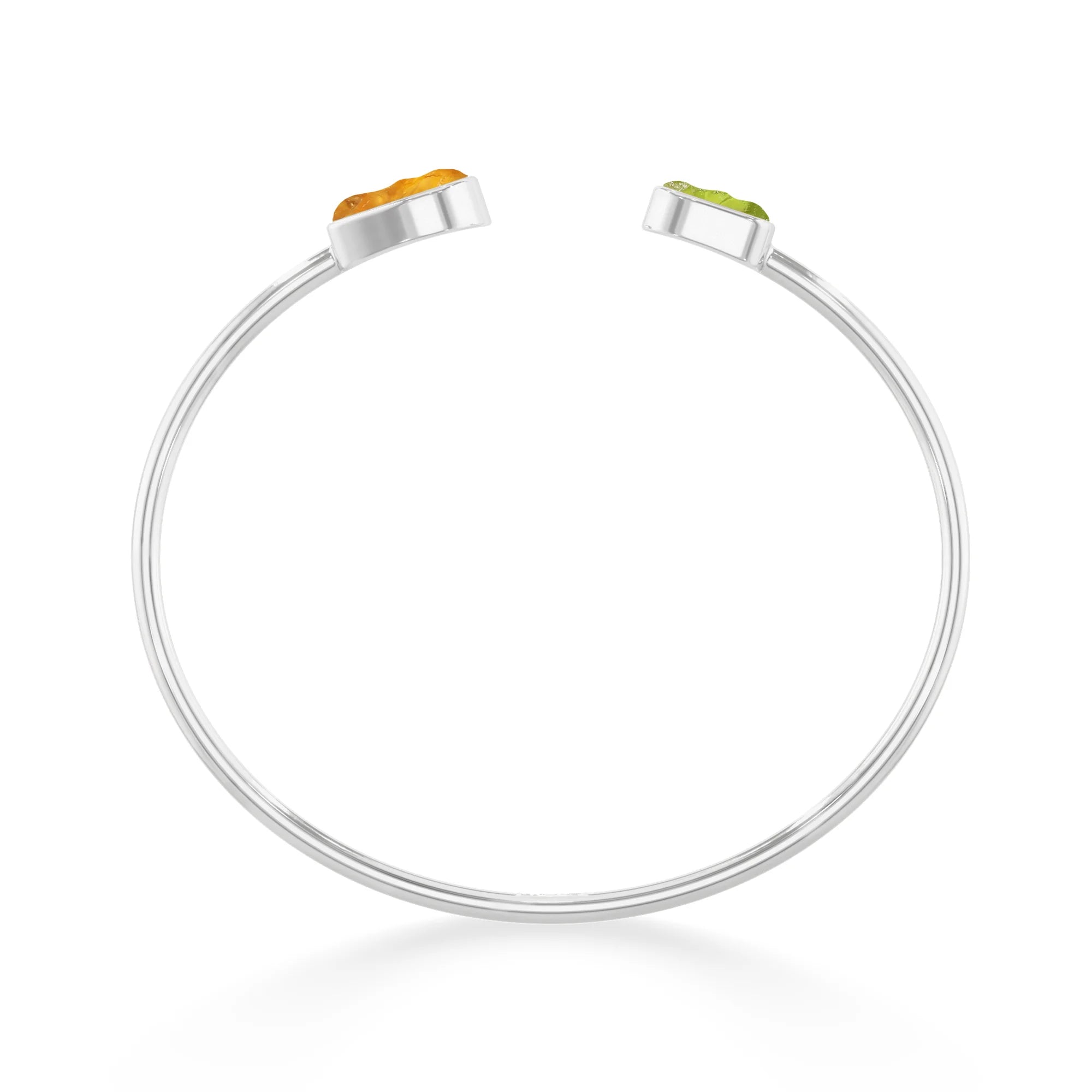 citrine with peridot twister bracelet