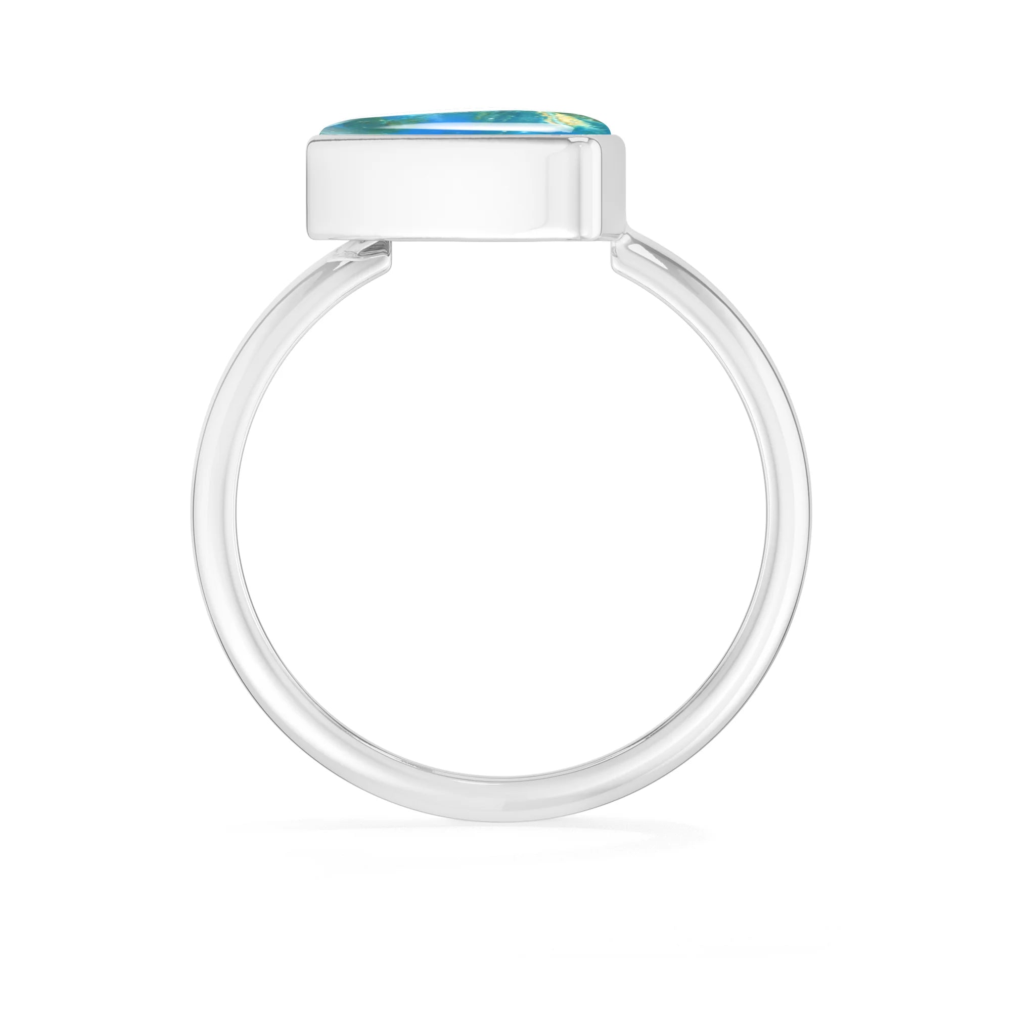 peruvian-opal bezel-set ring