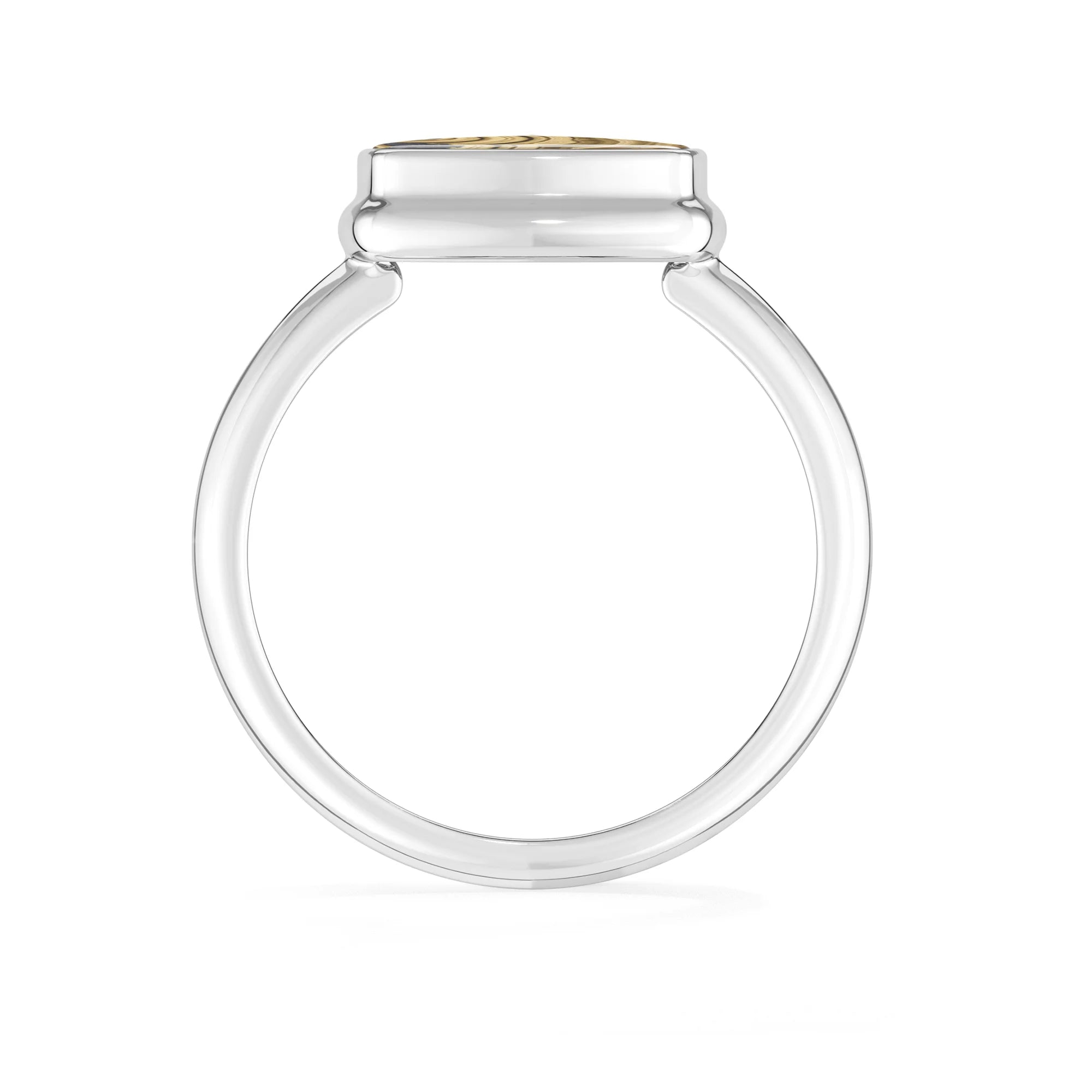 schalenblende bezel-set ring