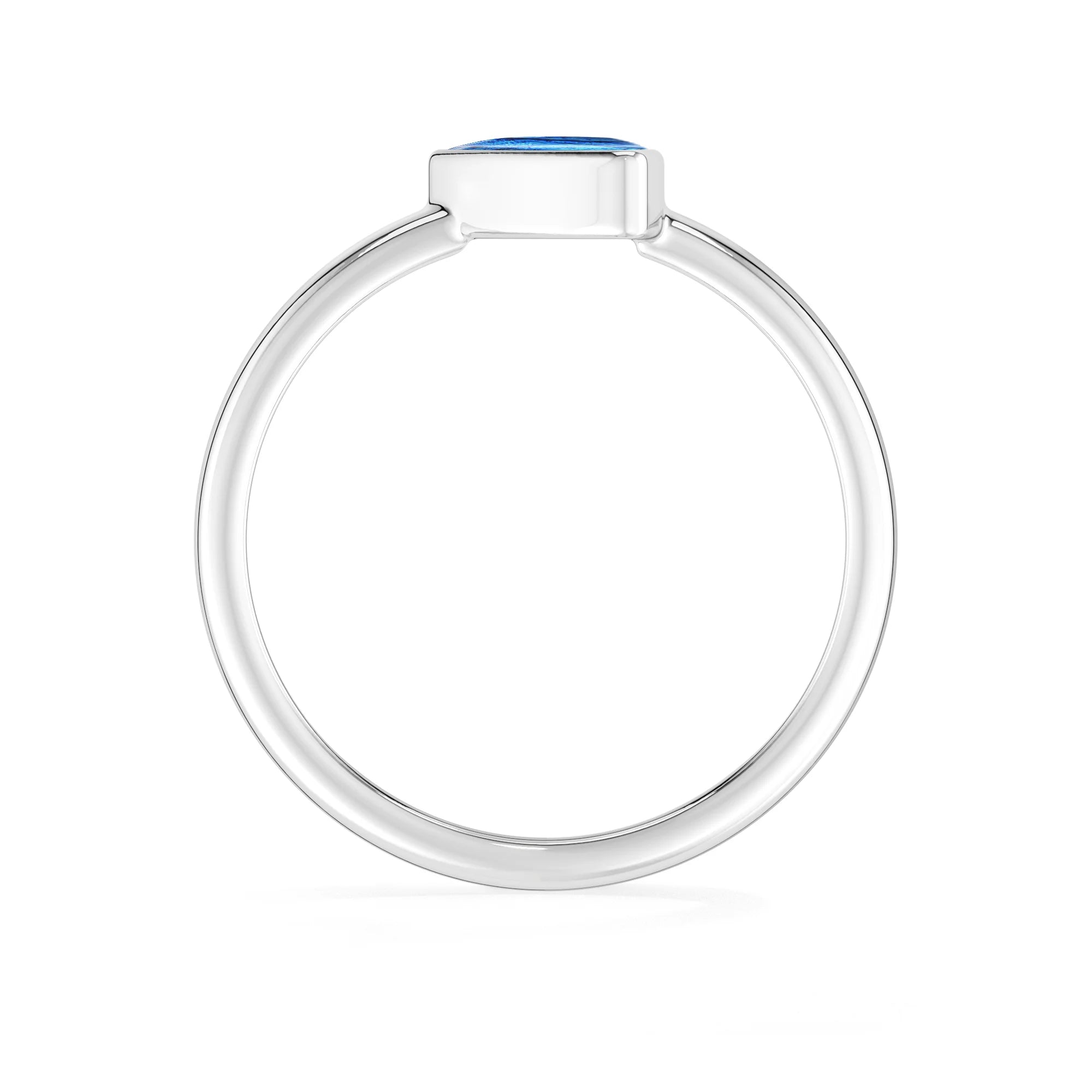 labradorite bezel-set ring