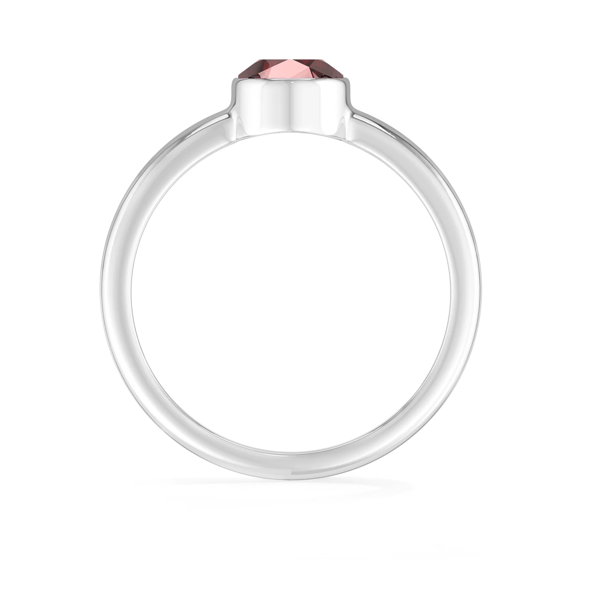garnet bezel-set ring