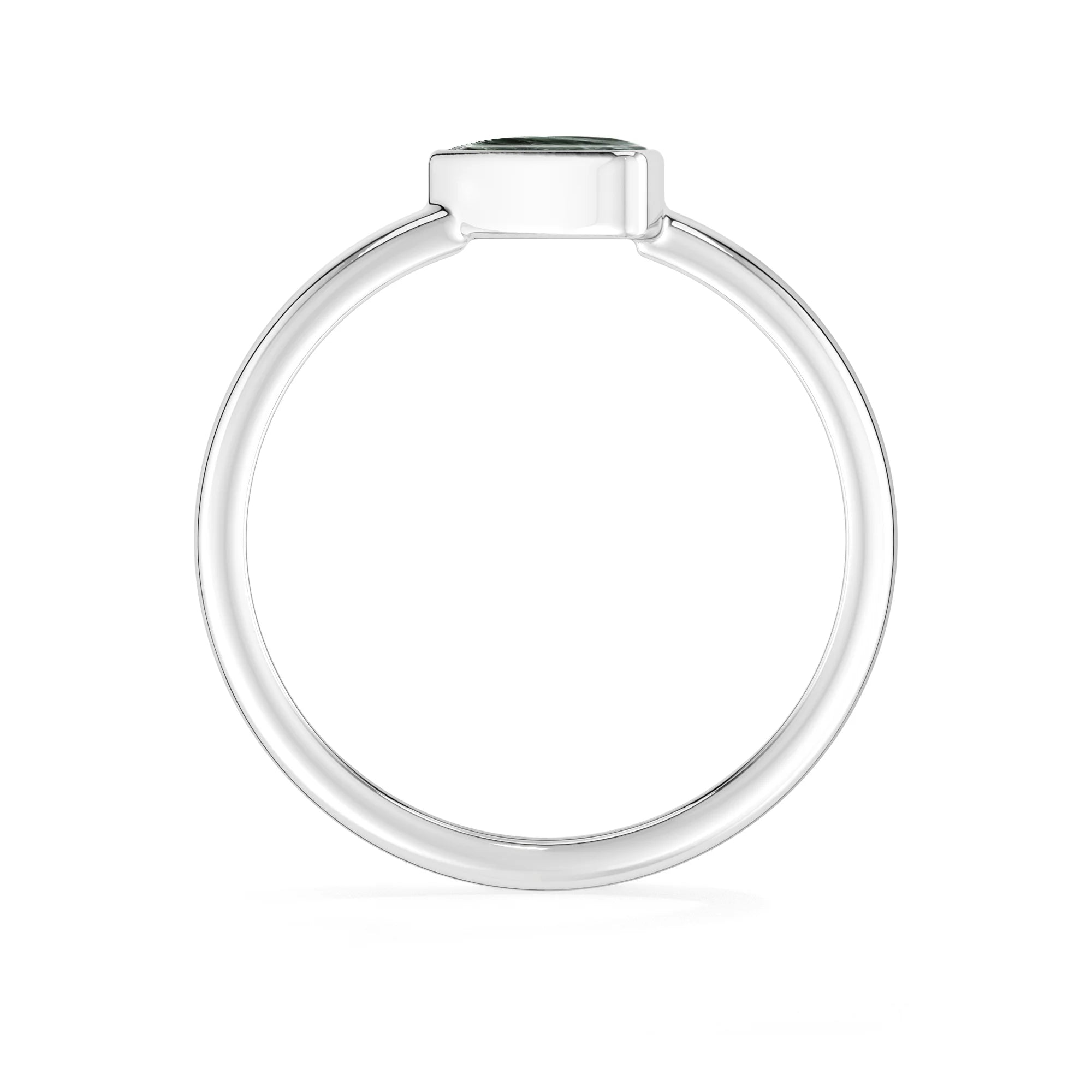 seraphinite bezel-set ring