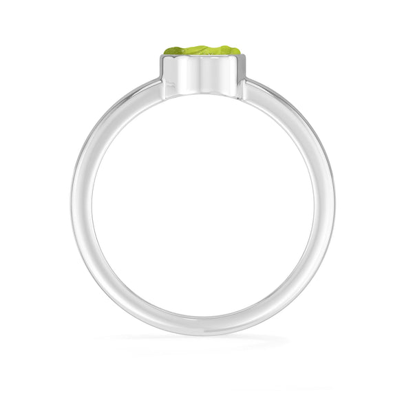 peridot bezel-set ring