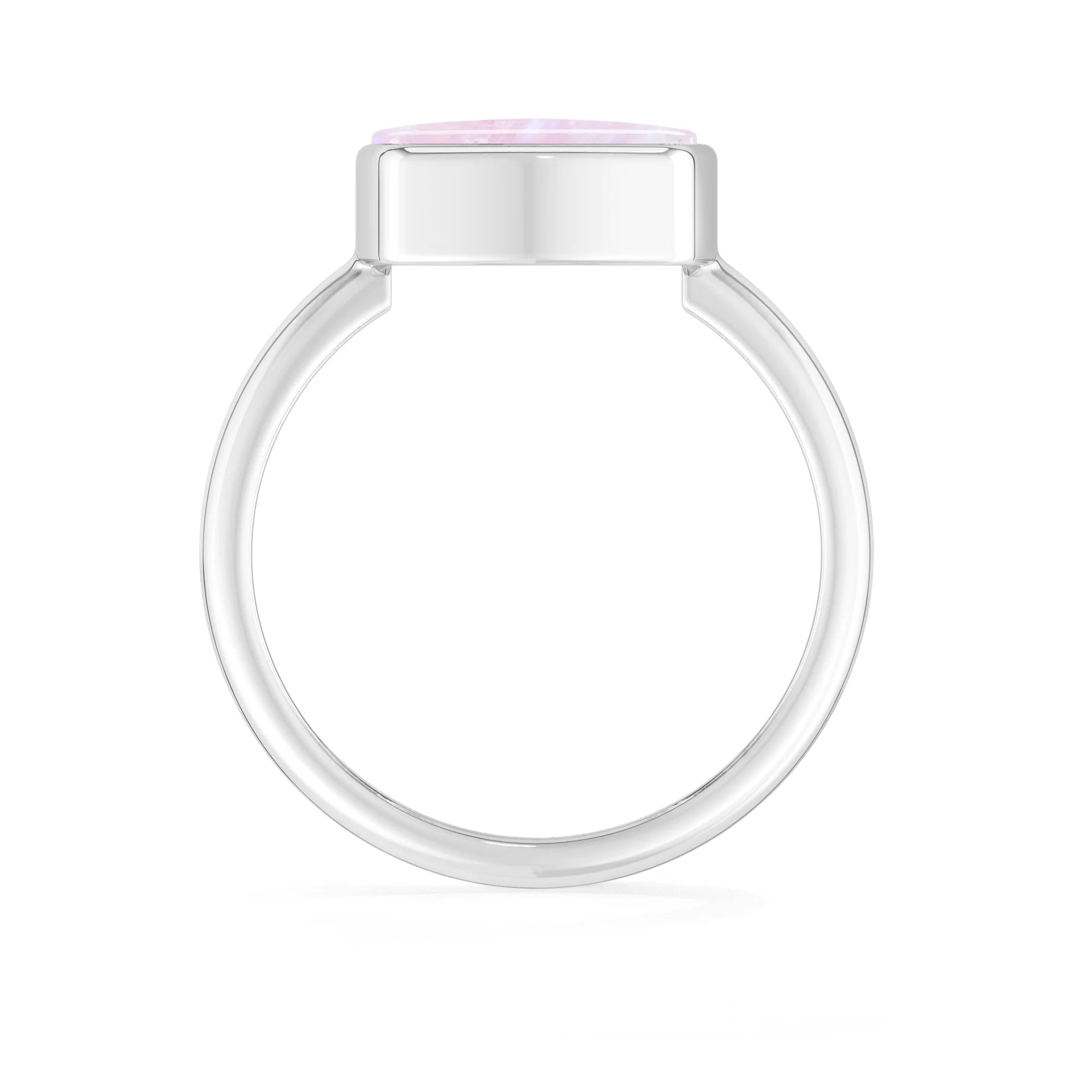 pink-moonstone bezel-set ring