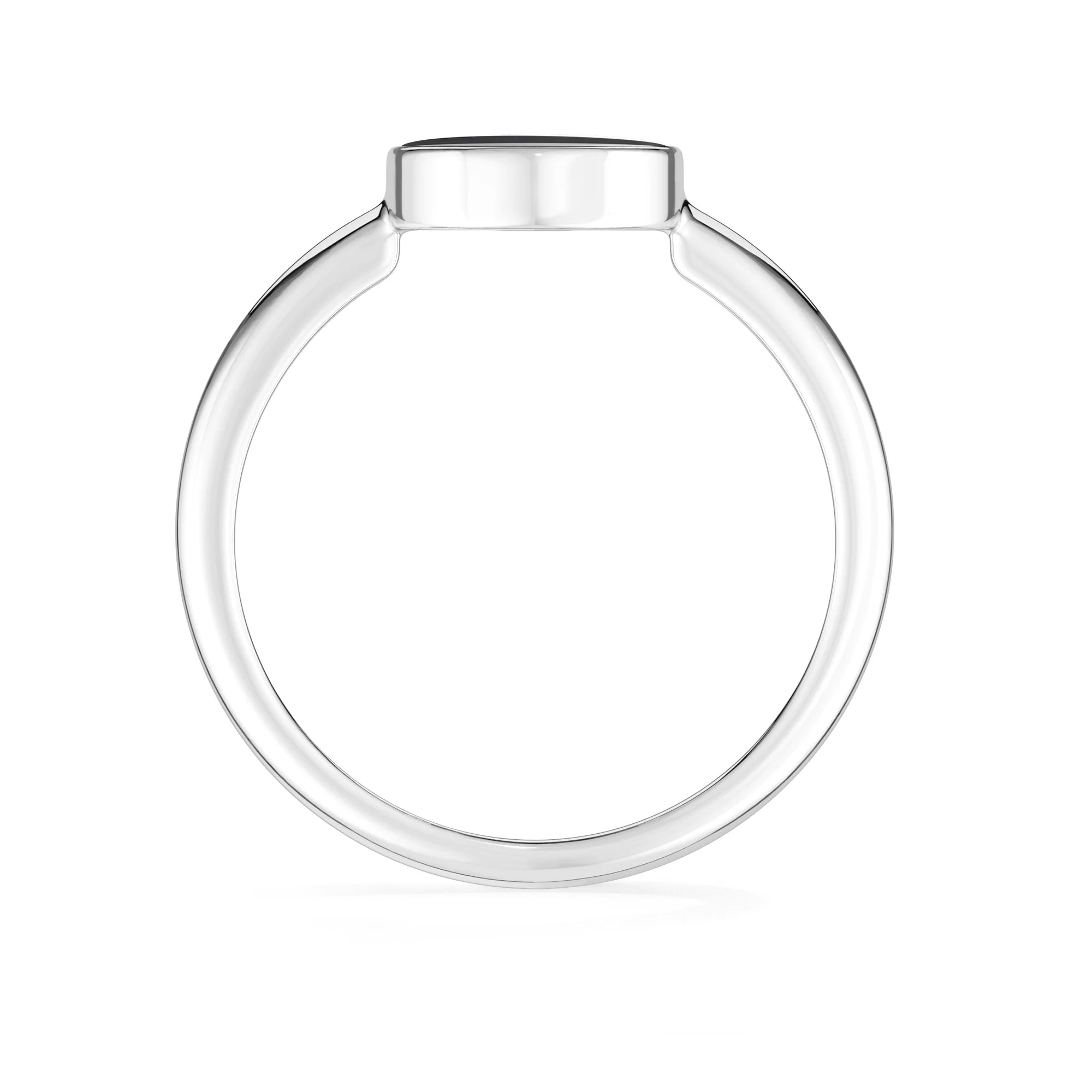 shungite bezel-set ring