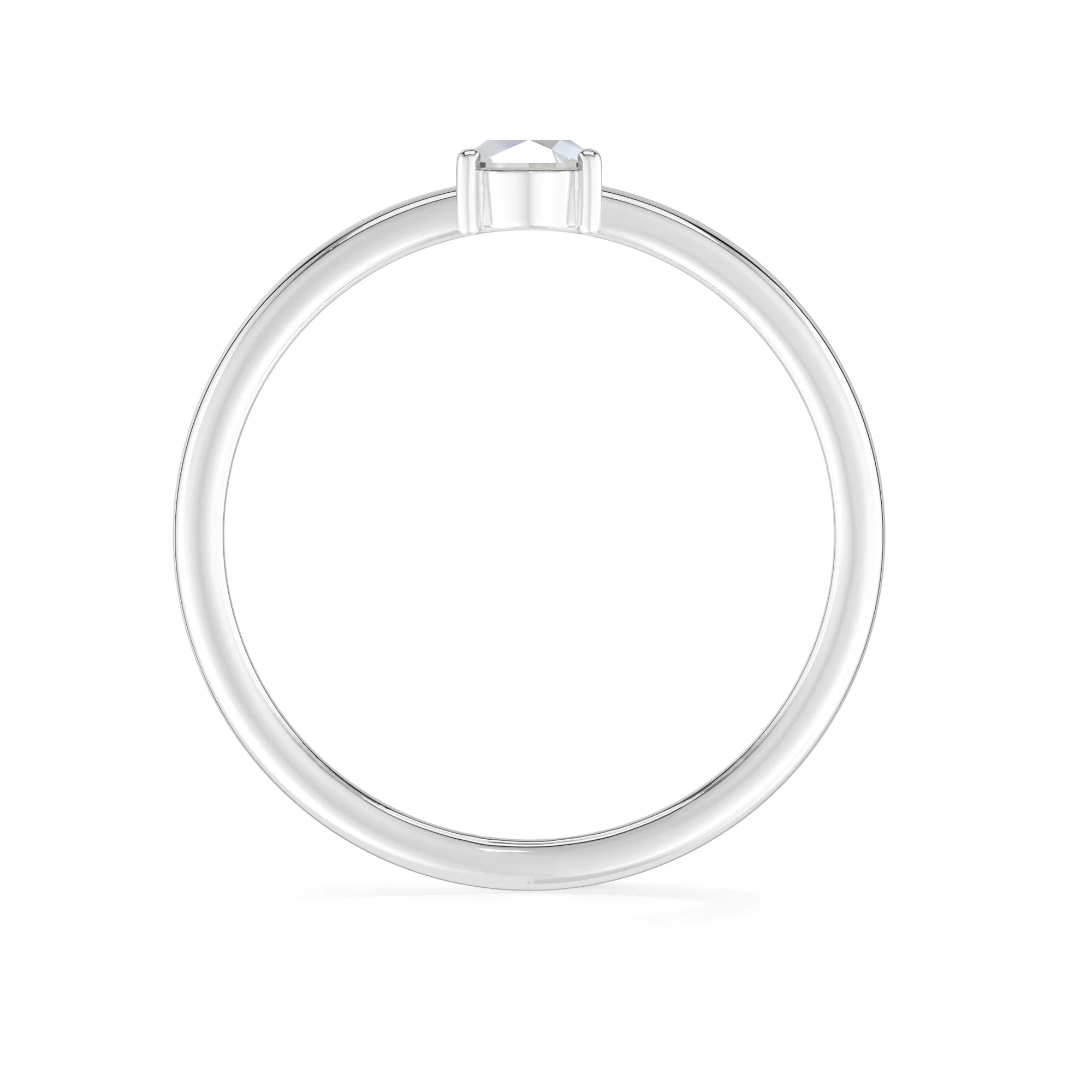 rainbow moonstone stackable prong-set ring