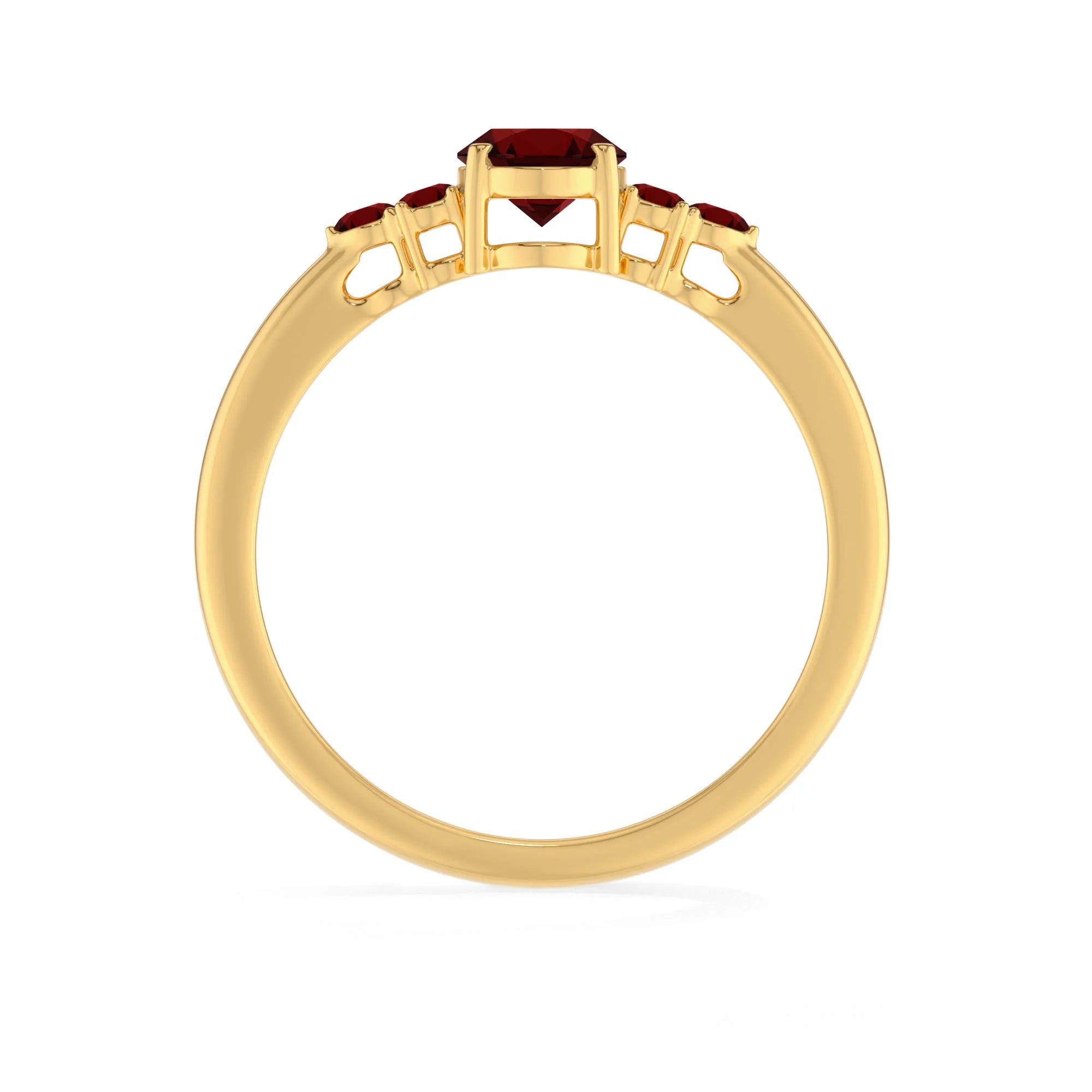 garnet prong-set ring