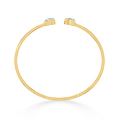 aquamarine cut bracelet