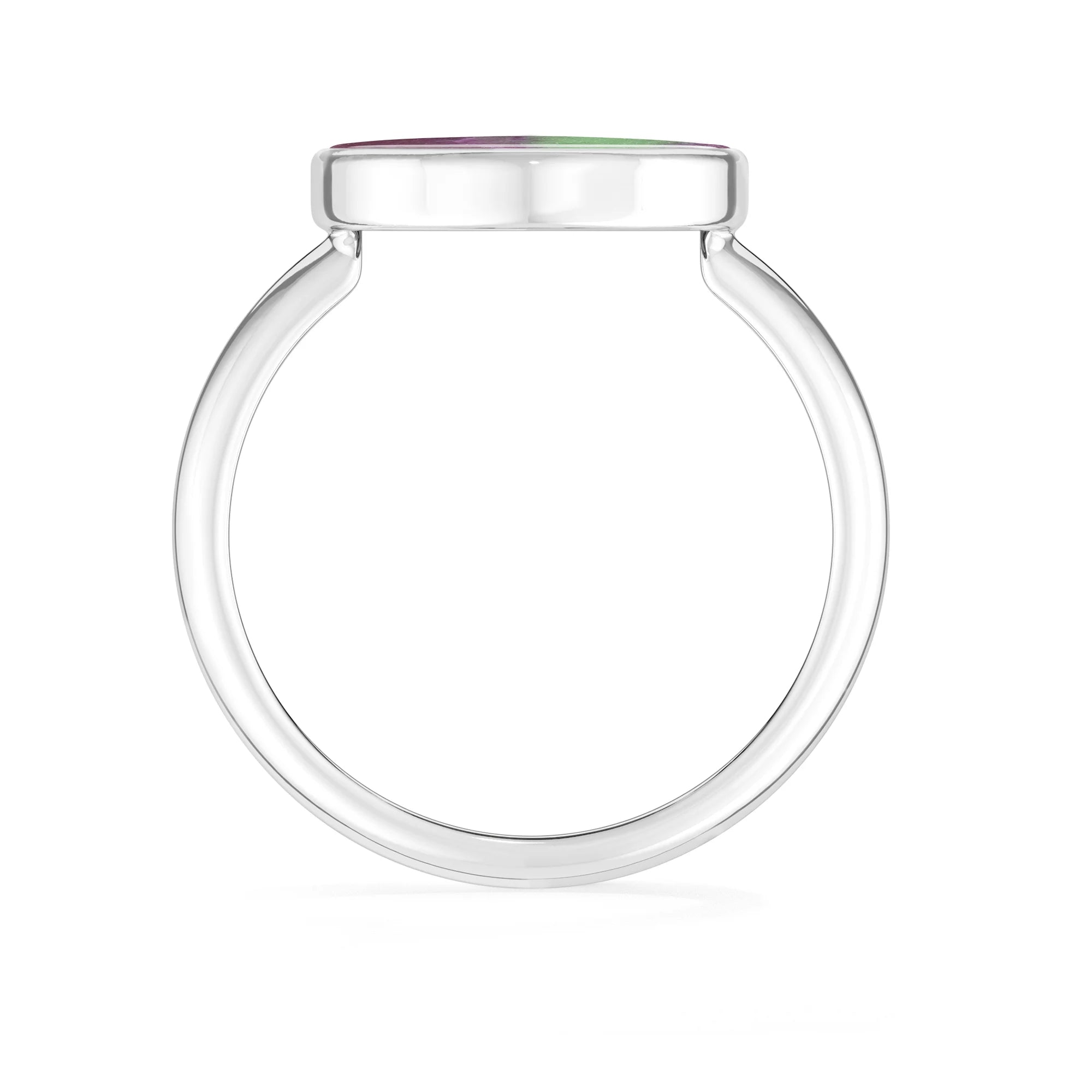 ruby-zoisite bezel-set ring