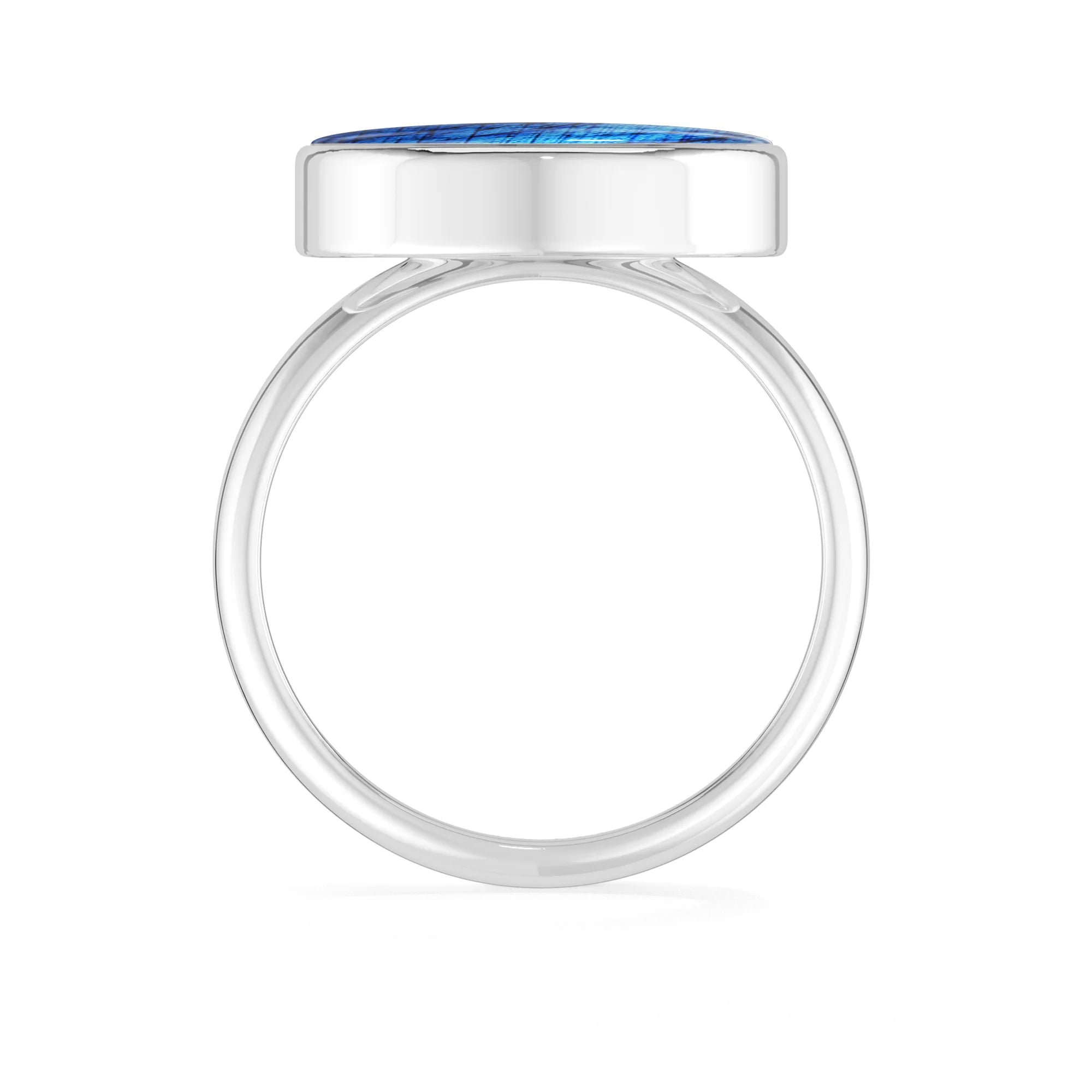 labradorite bezel-set ring