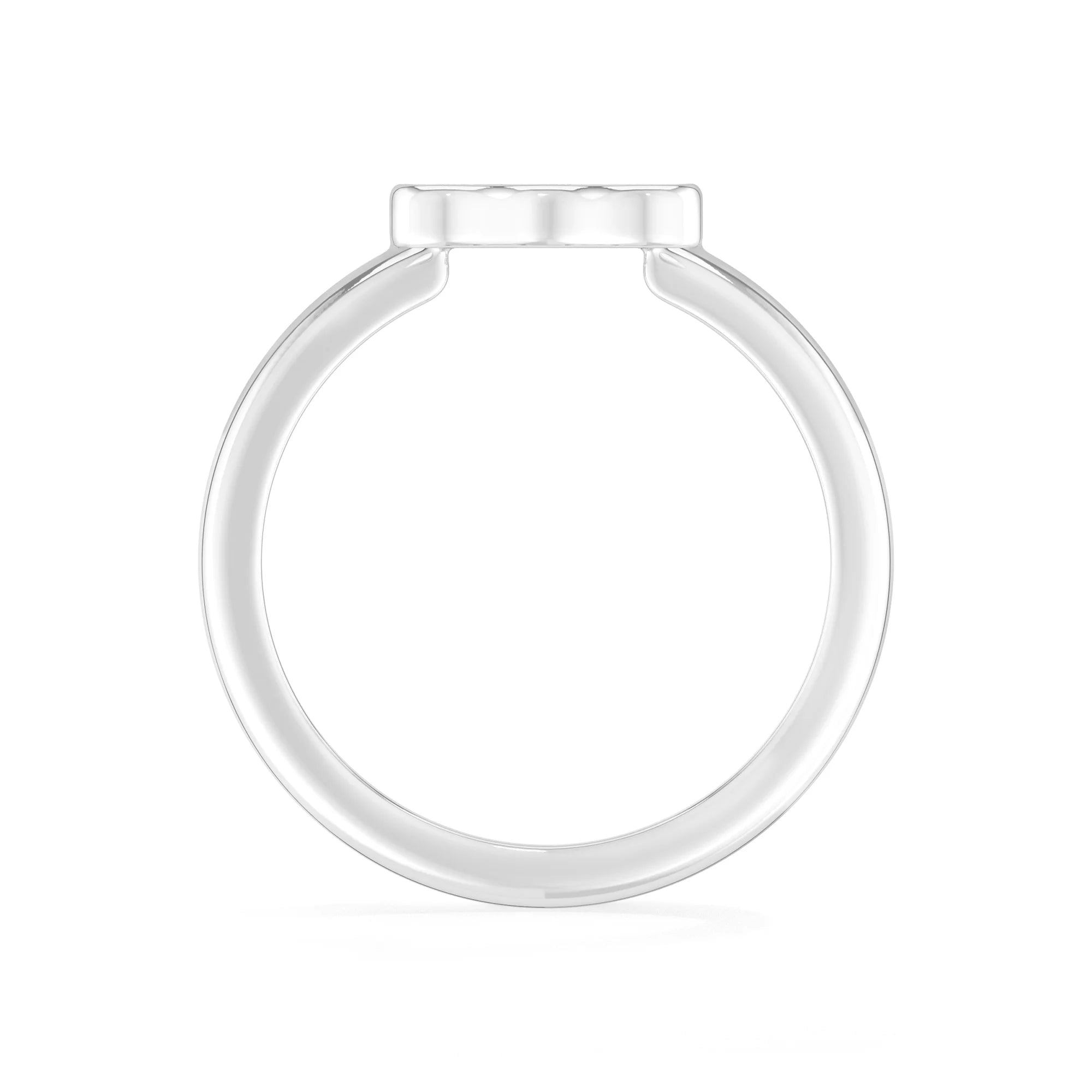rainbow moonstone bezel-set ring