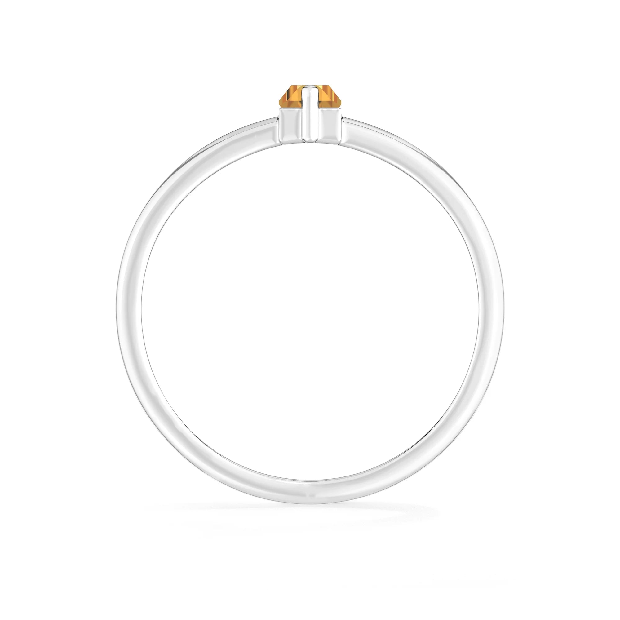 citrine prong-set ring