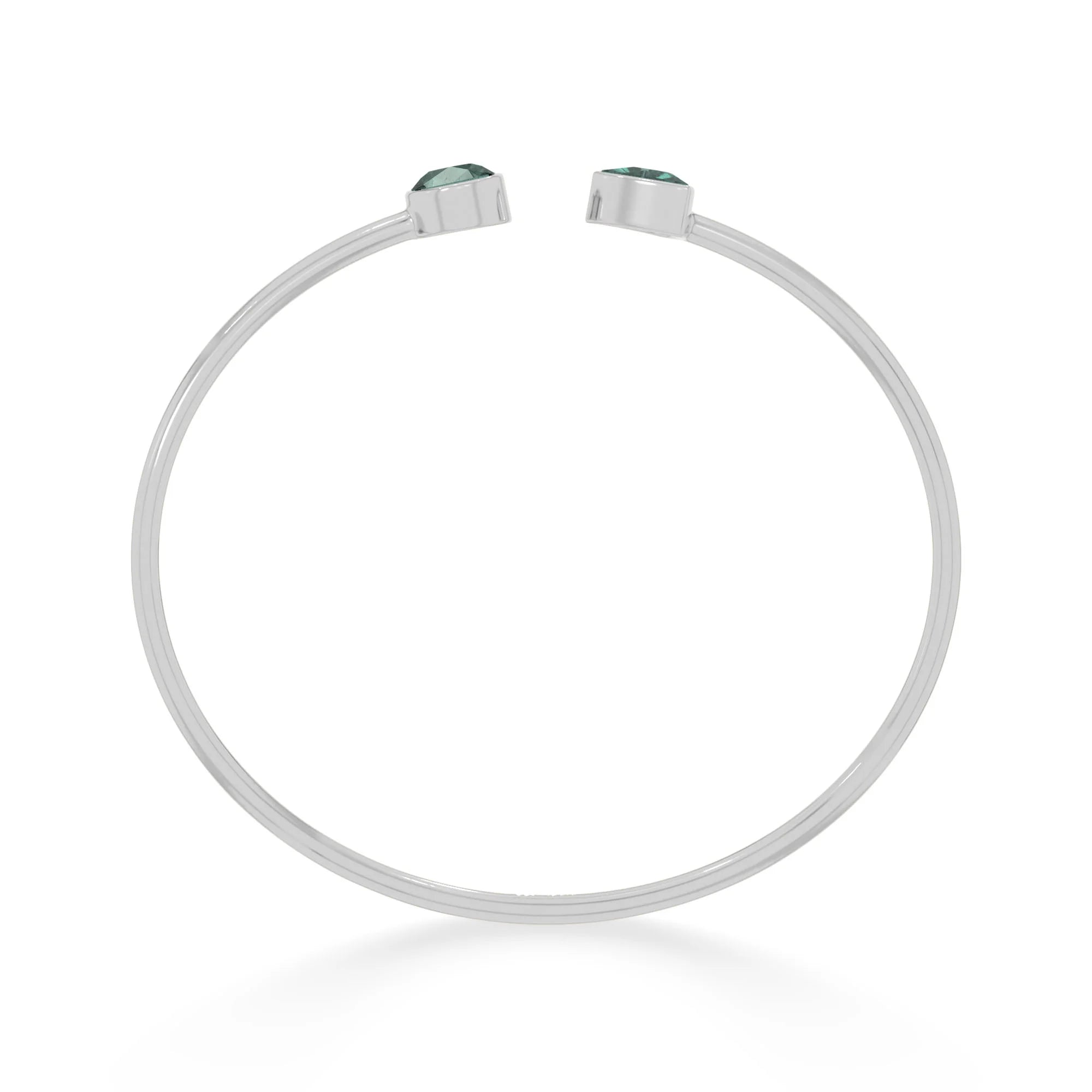 green tourmaline cut bracelet