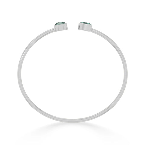 green tourmaline cut bracelet
