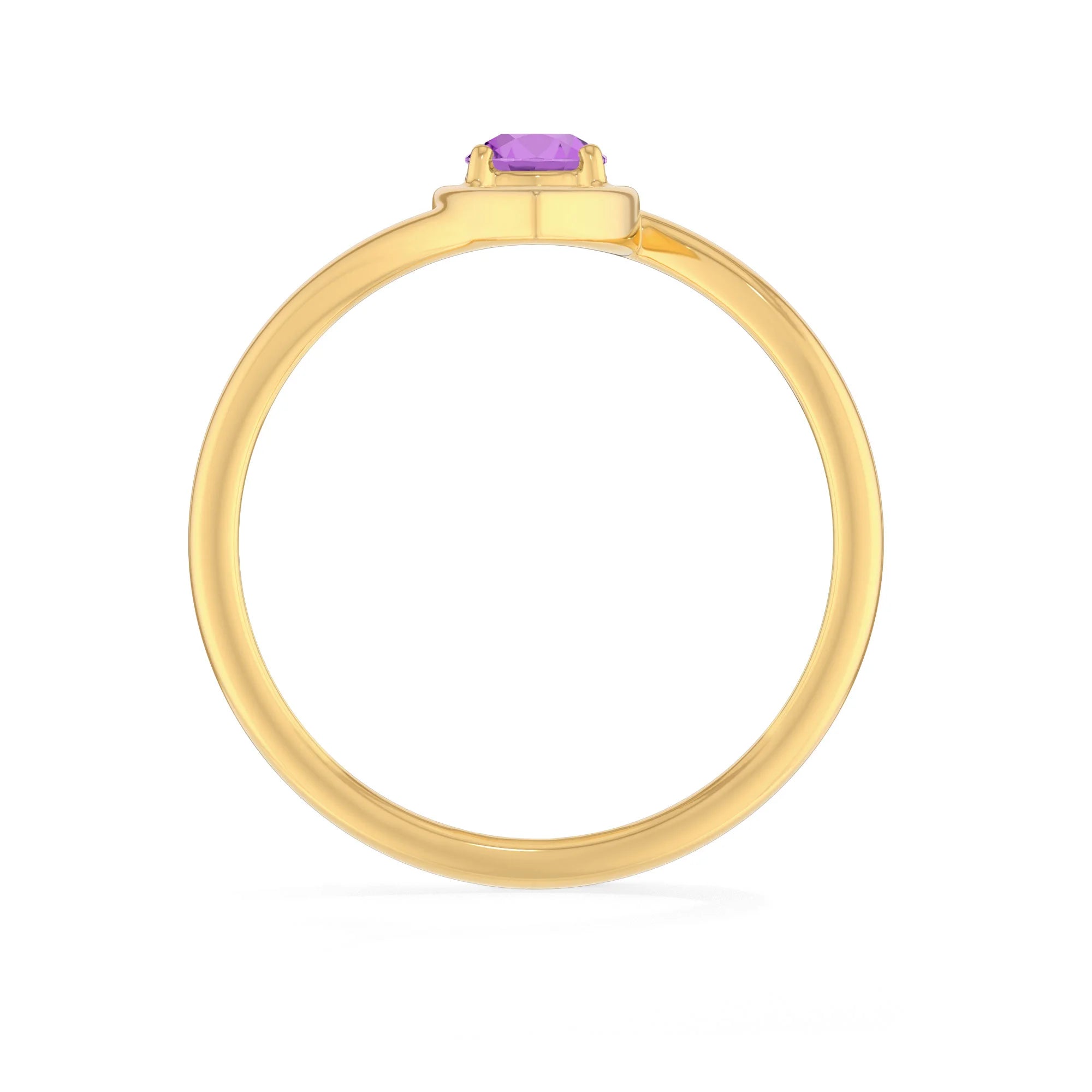 amethyst prong-set ring