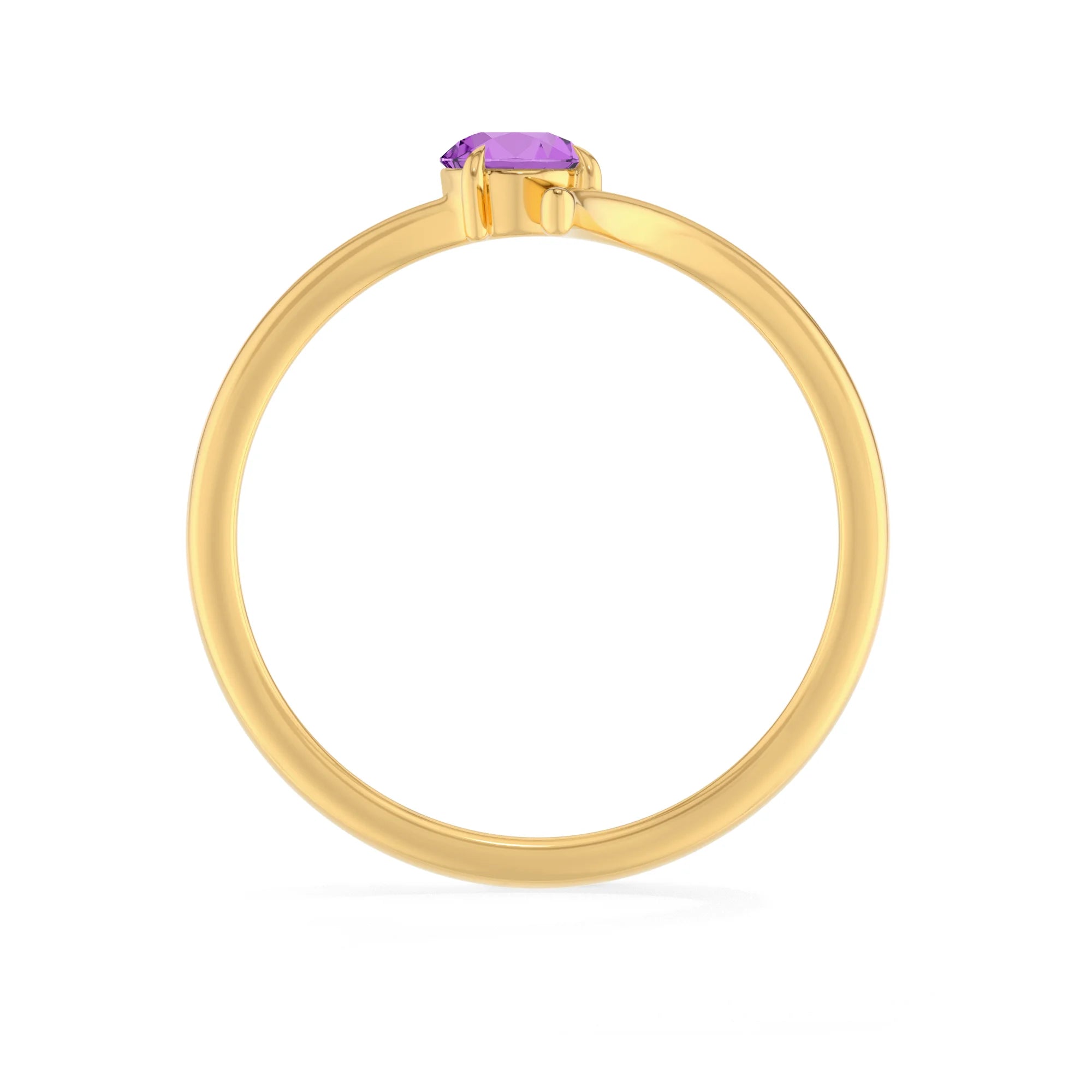 natural amethyst ring for women in 18k gold vermeil
