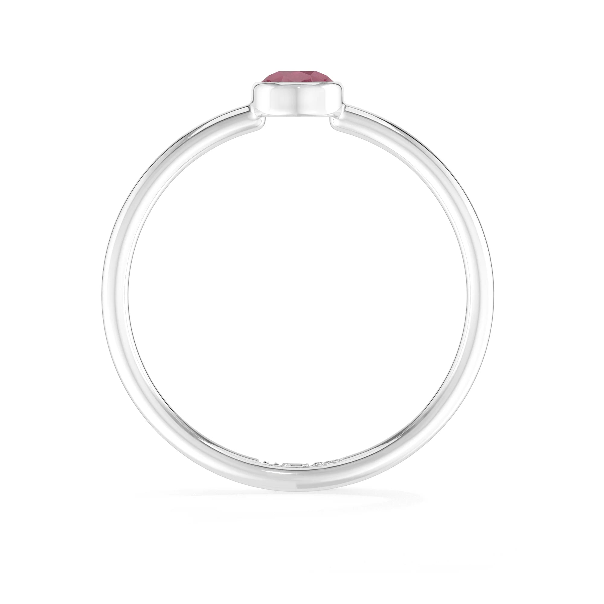 ruby stackable bezel-set ring