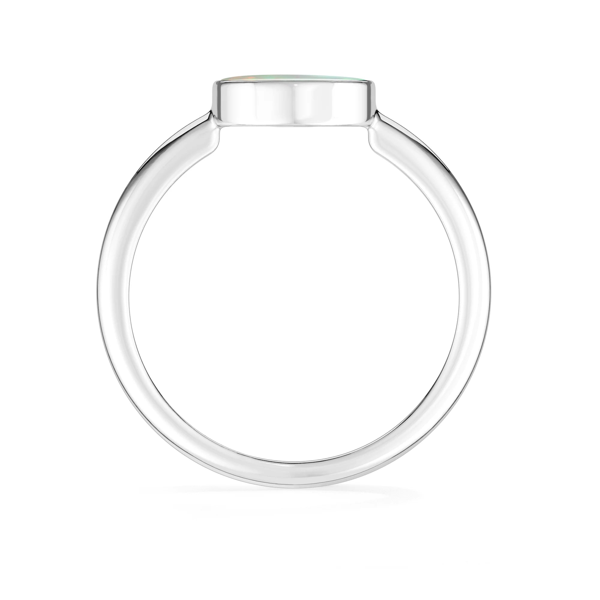 ethiopian opal bezel-set ring