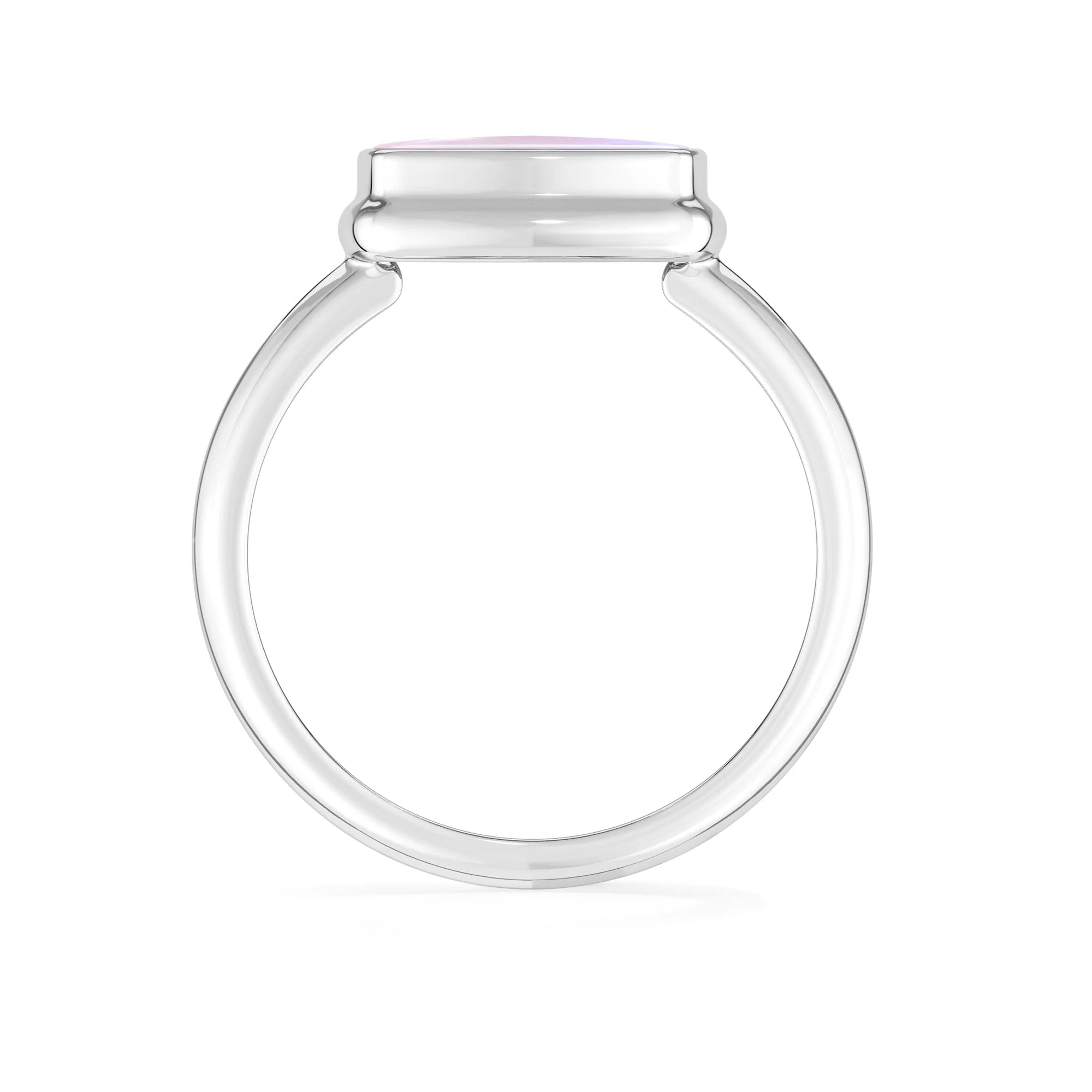 pink-moonstone bezel-set ring