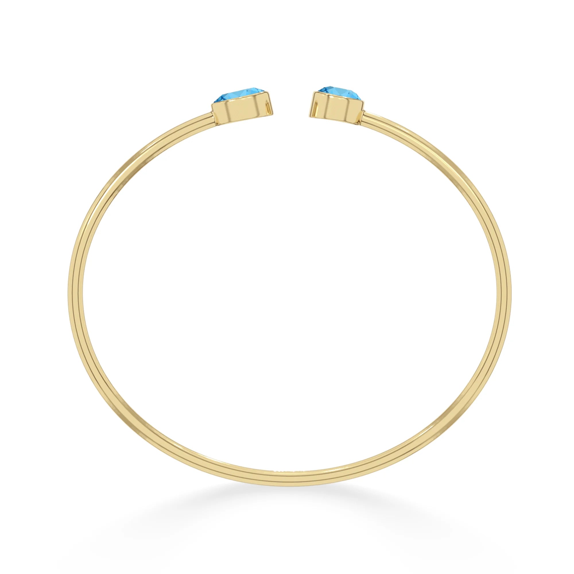 swiss blue topaz cut bracelet