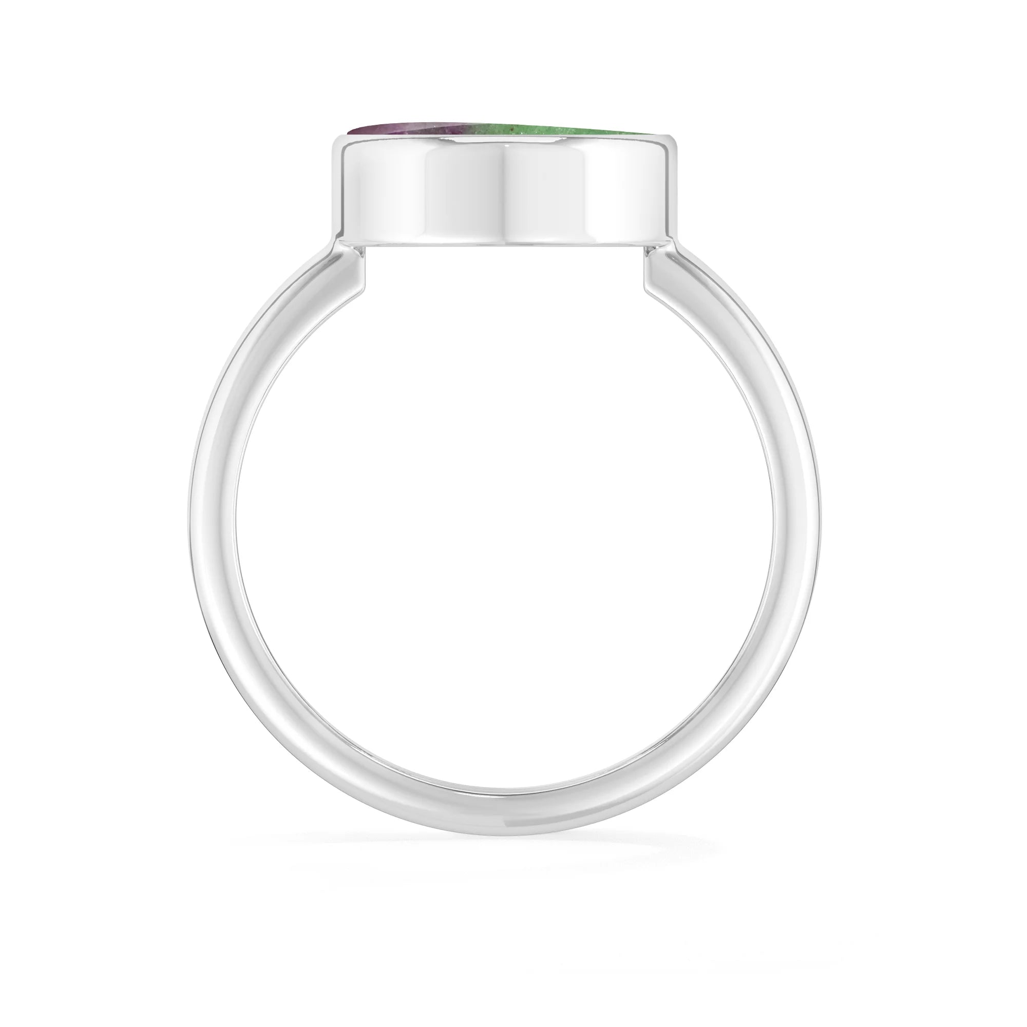ruby-zoisite bezel-set ring