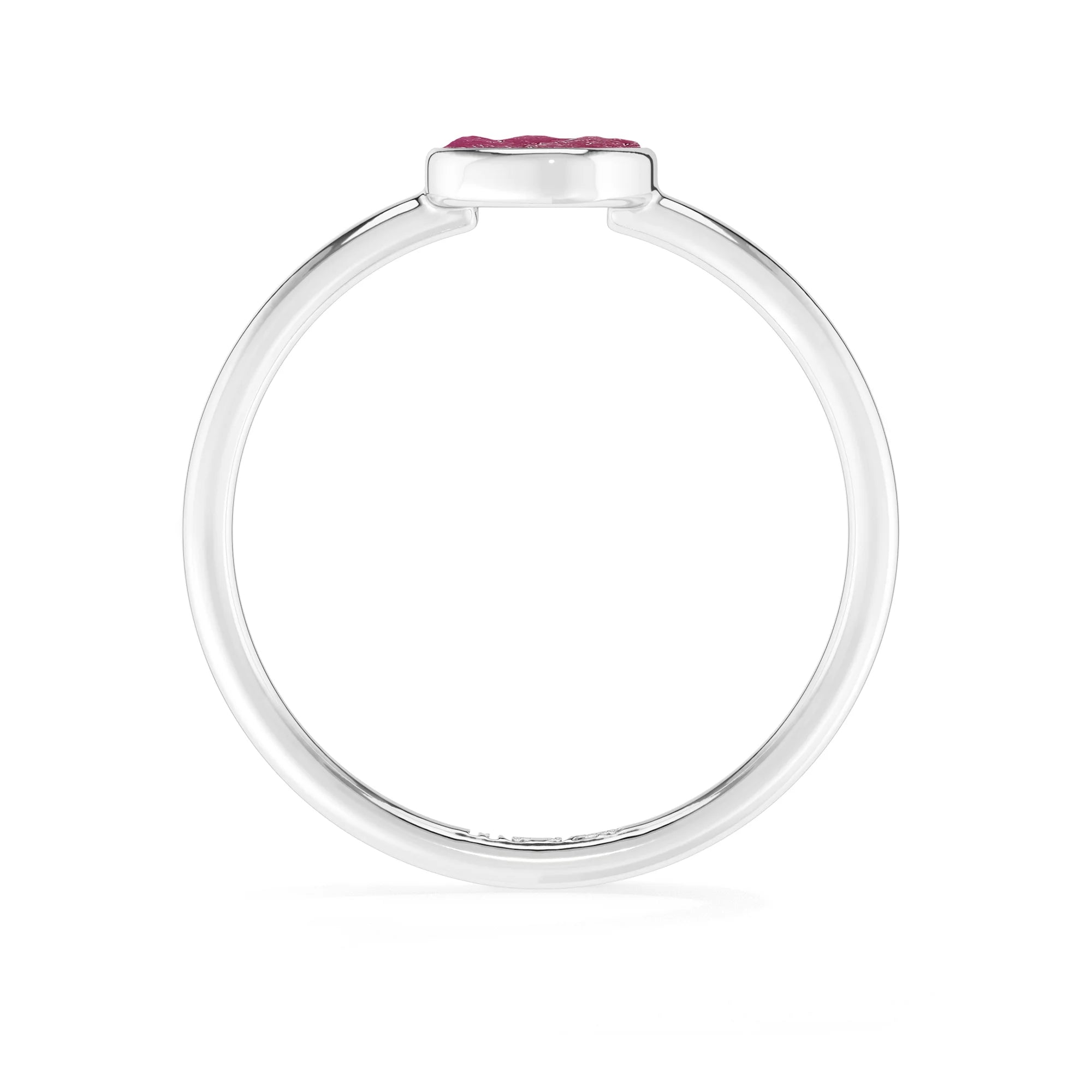 ruby stackable bezel-set ring