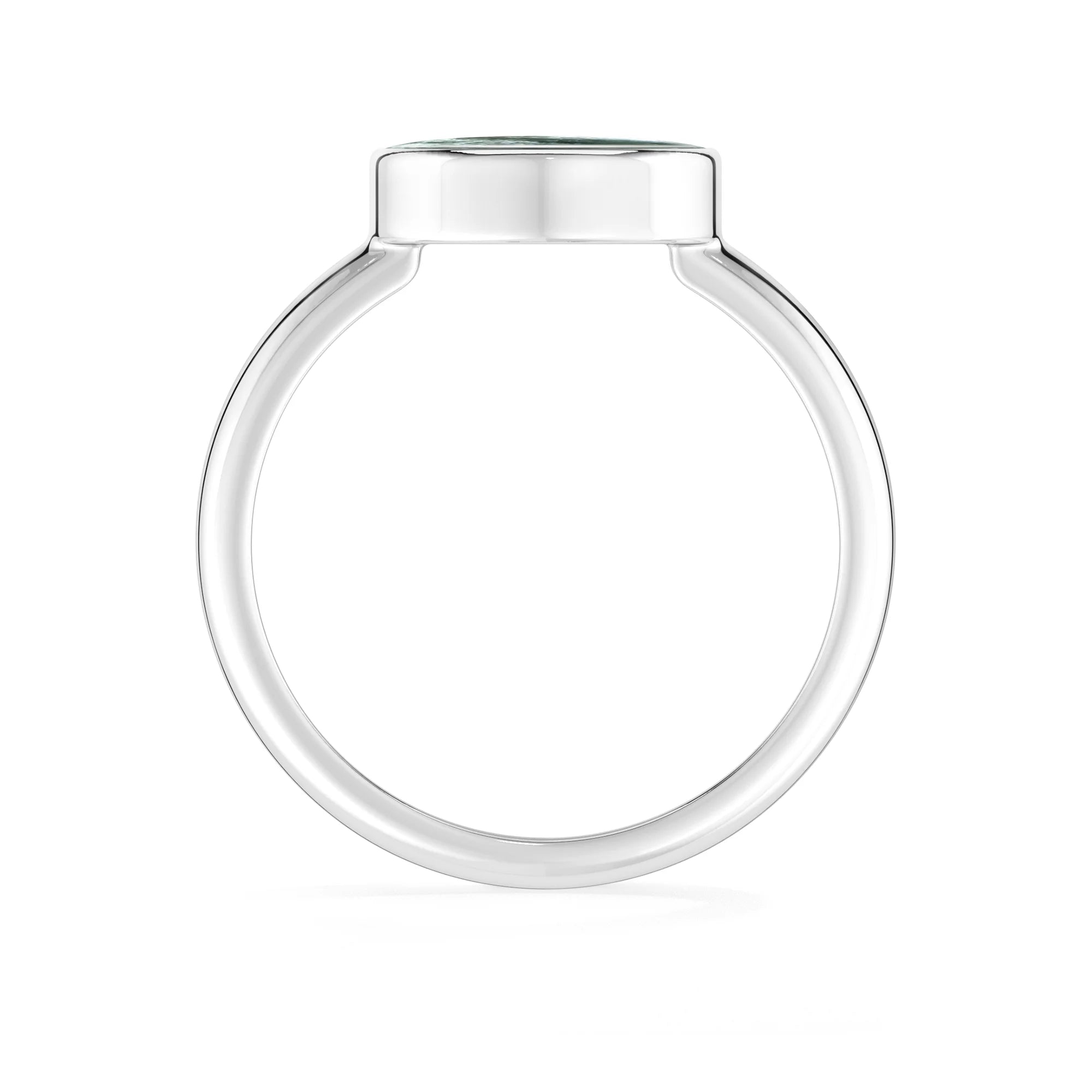 seraphinite bezel-set ring