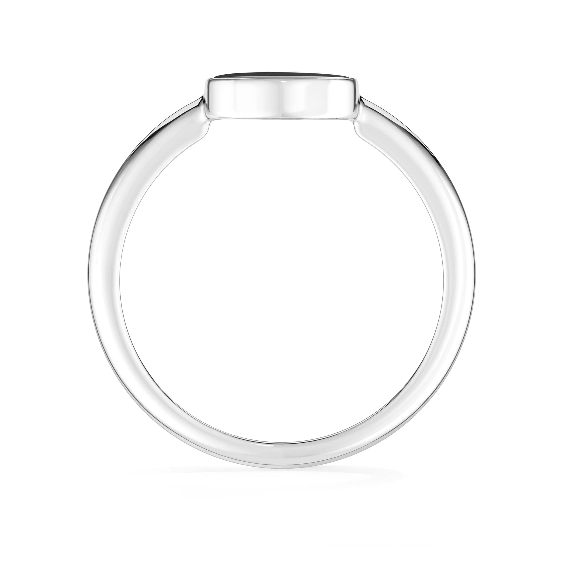 shungite bezel-set ring