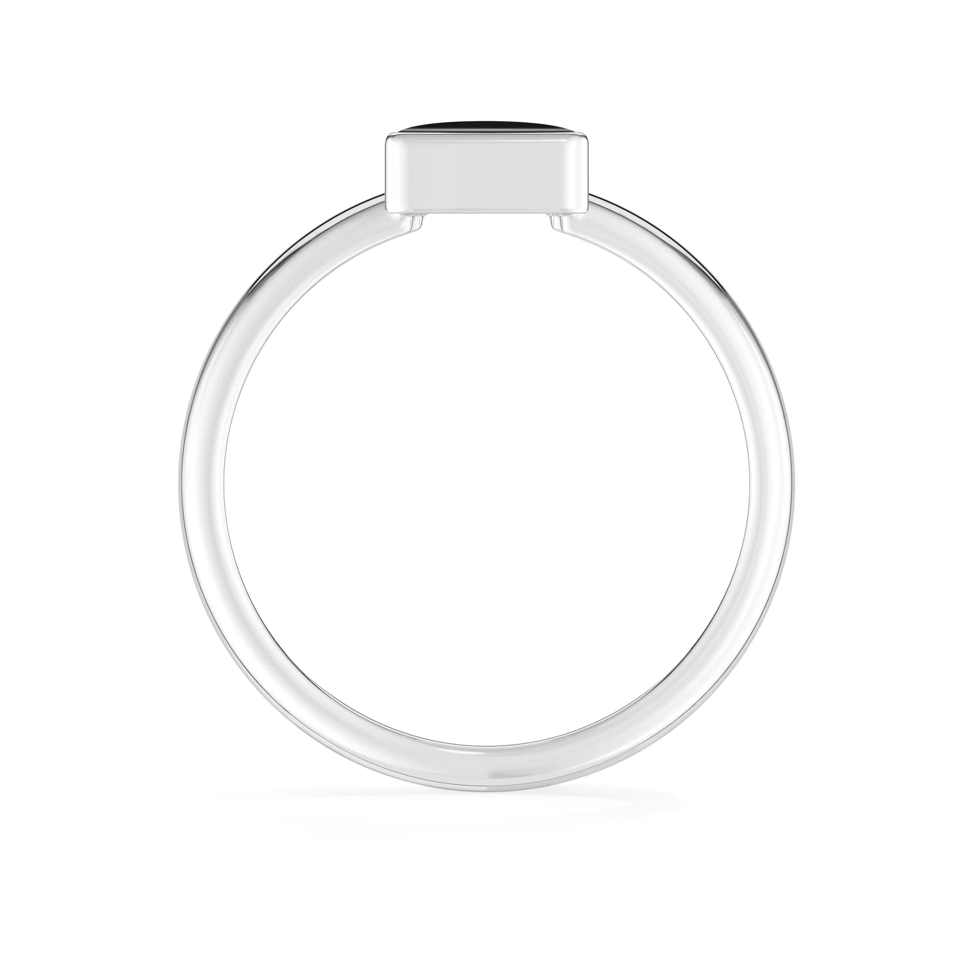 shungite bezel-set ring