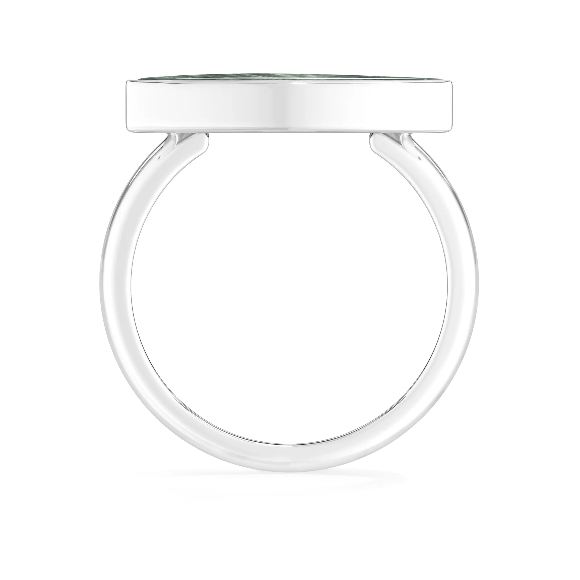 seraphinite bezel-set ring