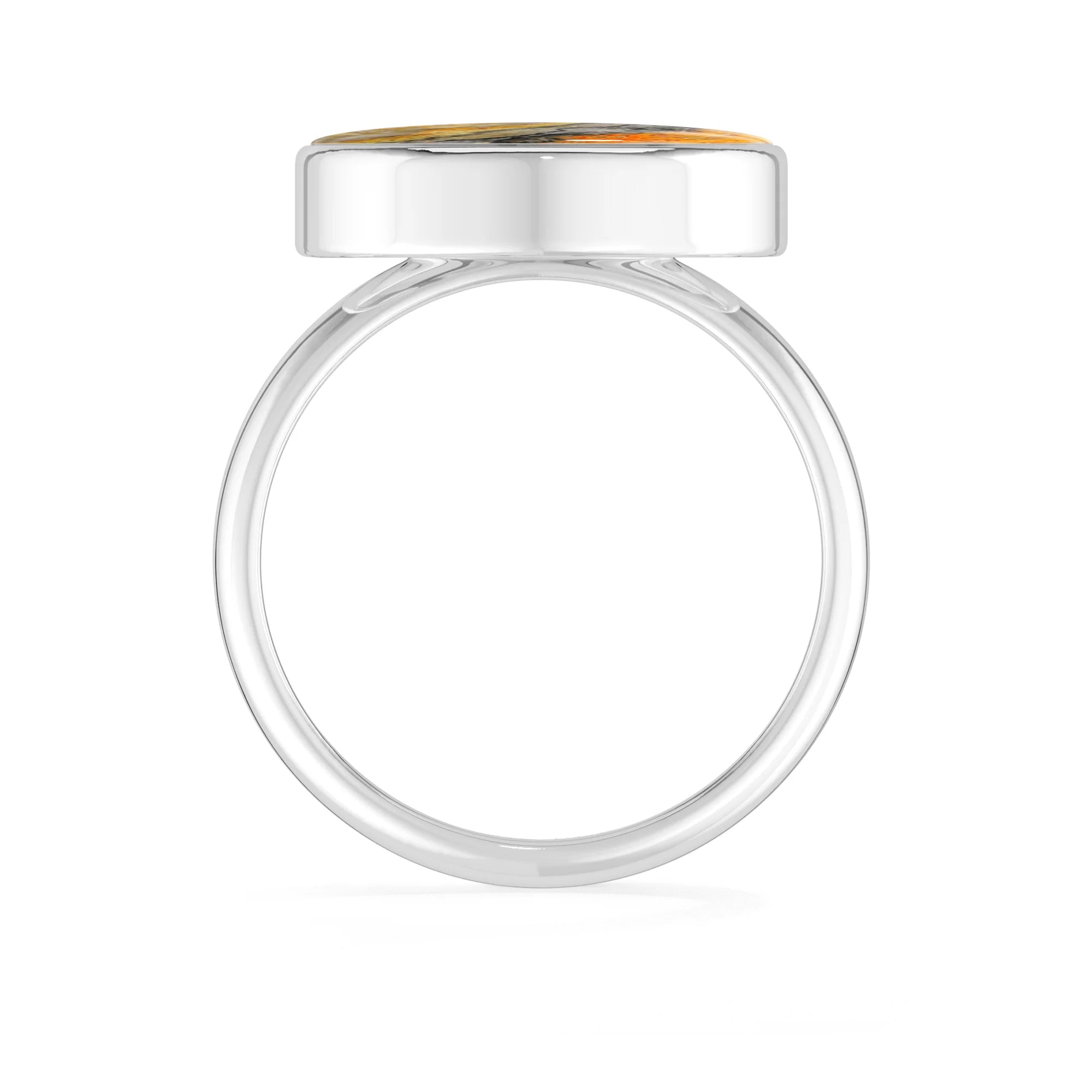 bumble-bee bezel-set ring