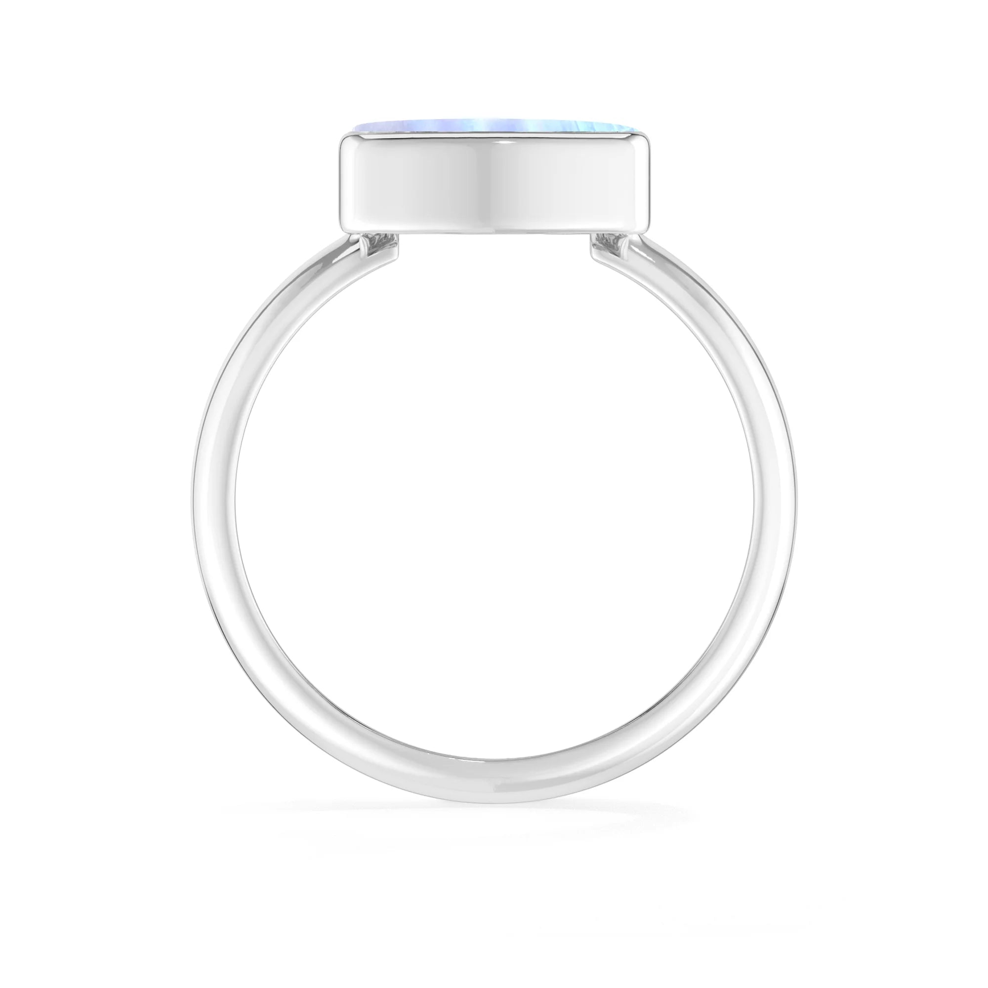 purple-moonstone bezel-set ring