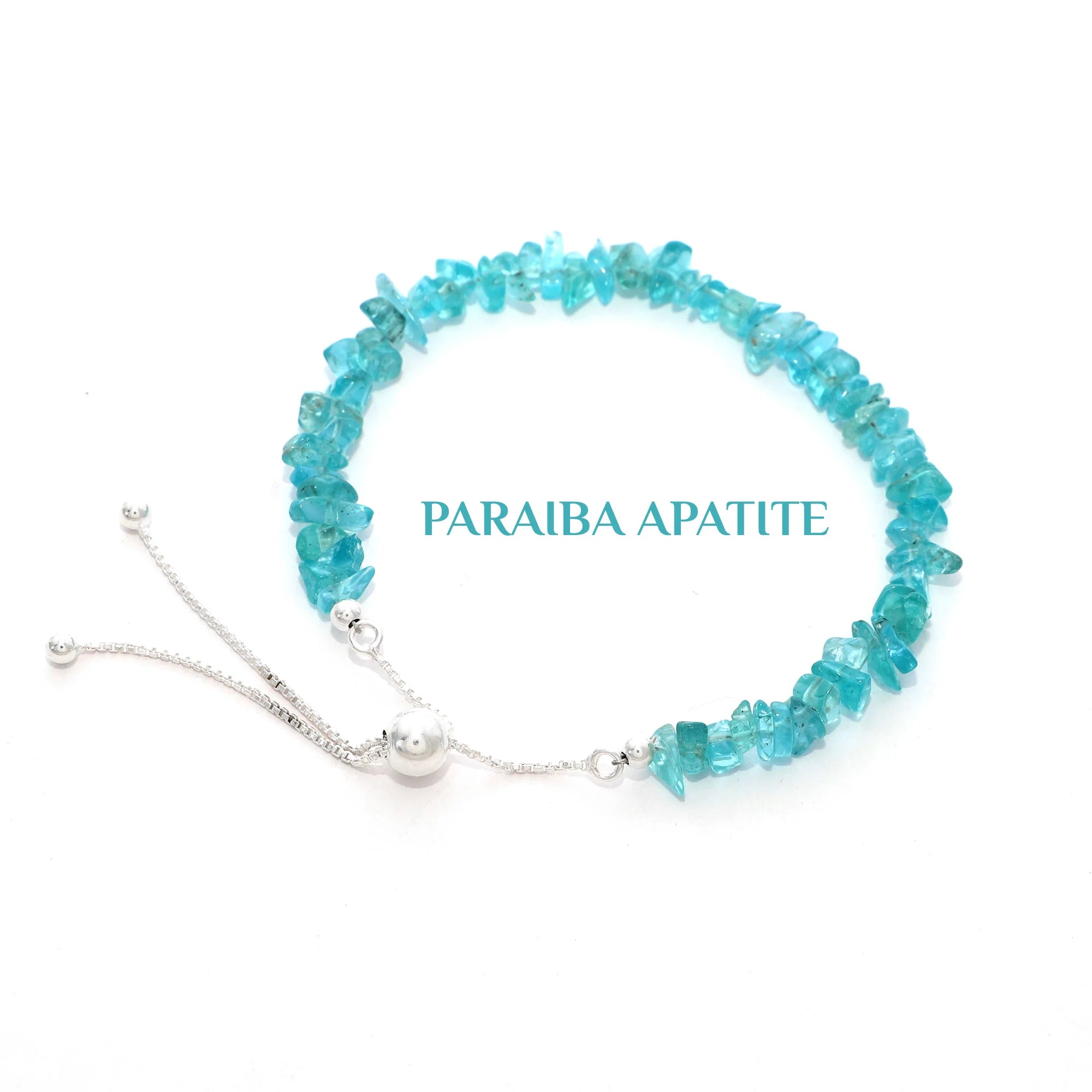 paraiba apatite rough bracelet