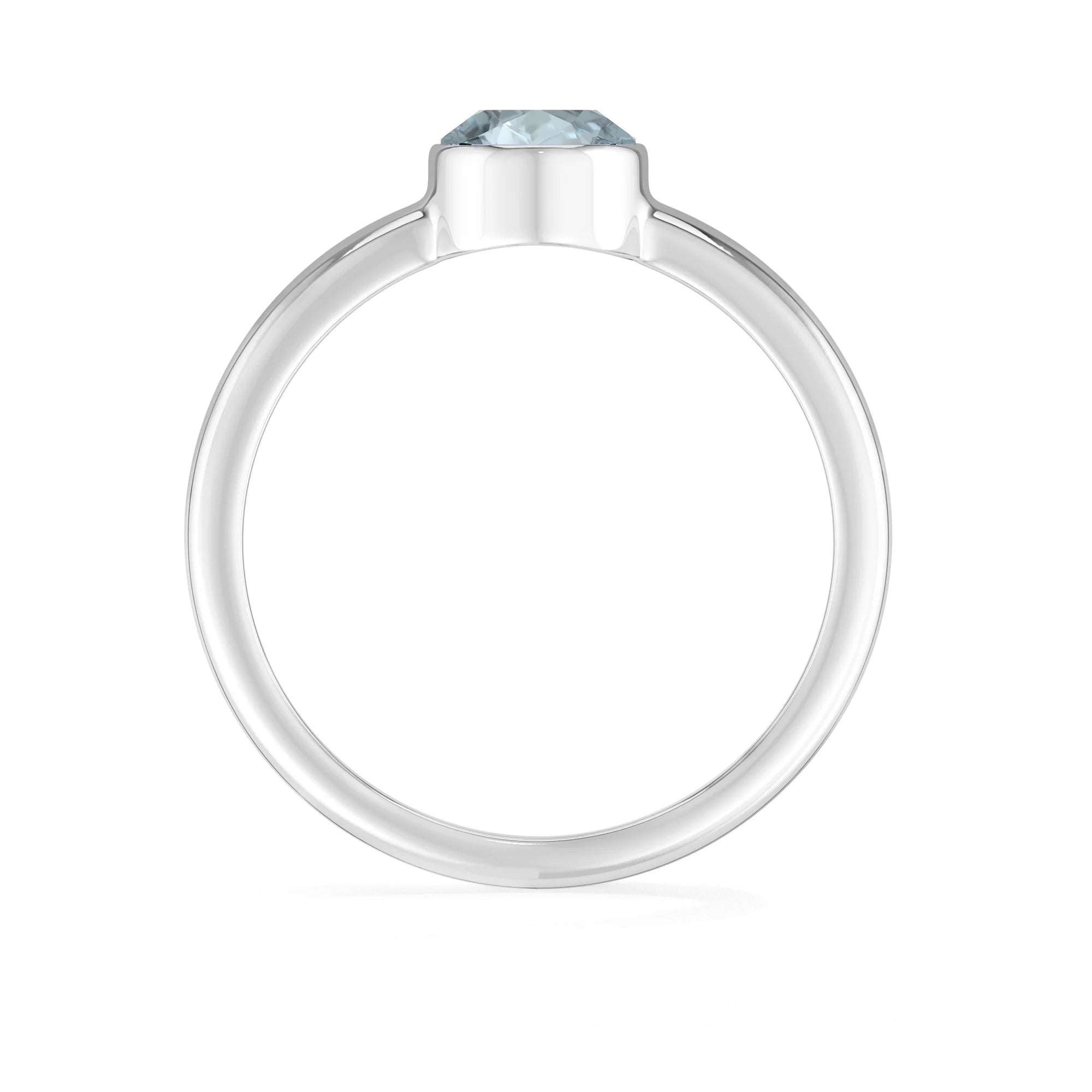 aquamarine bezel-set ring