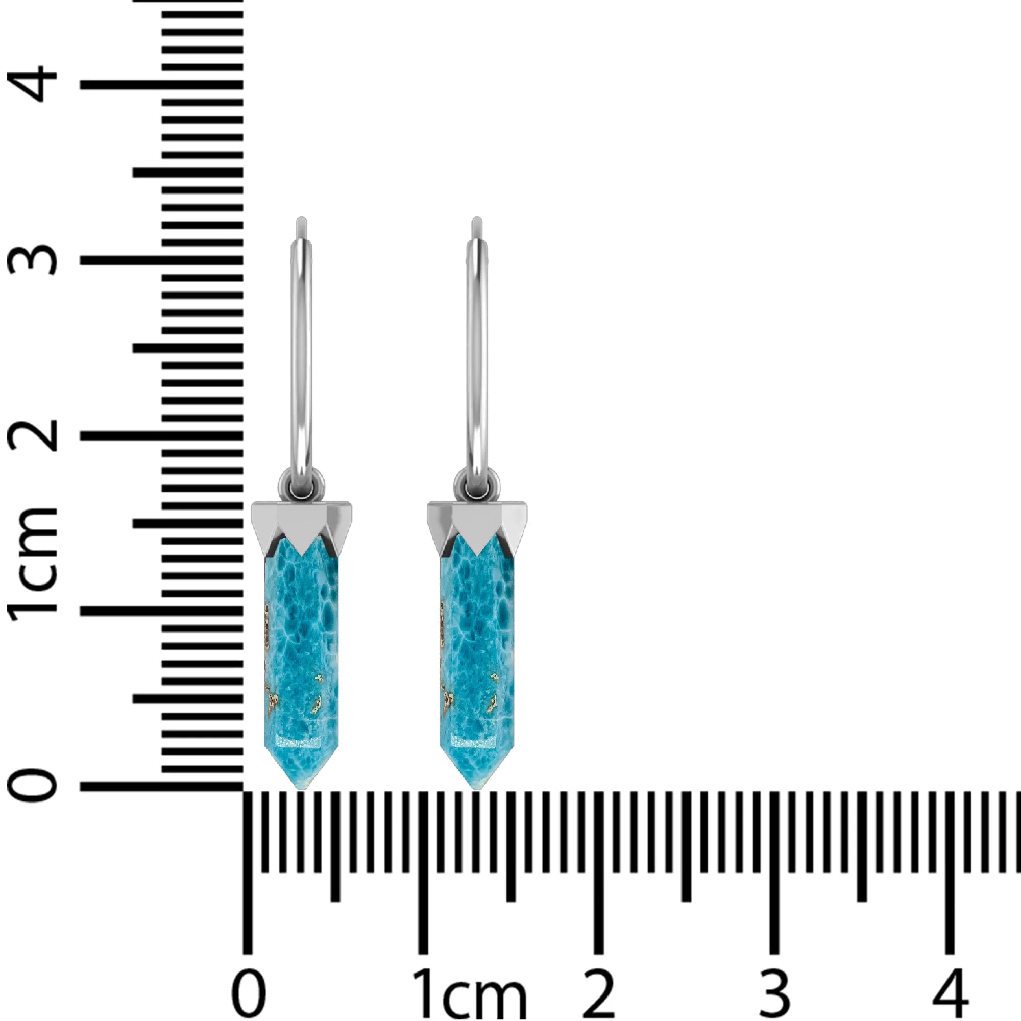 larimar cut earrings