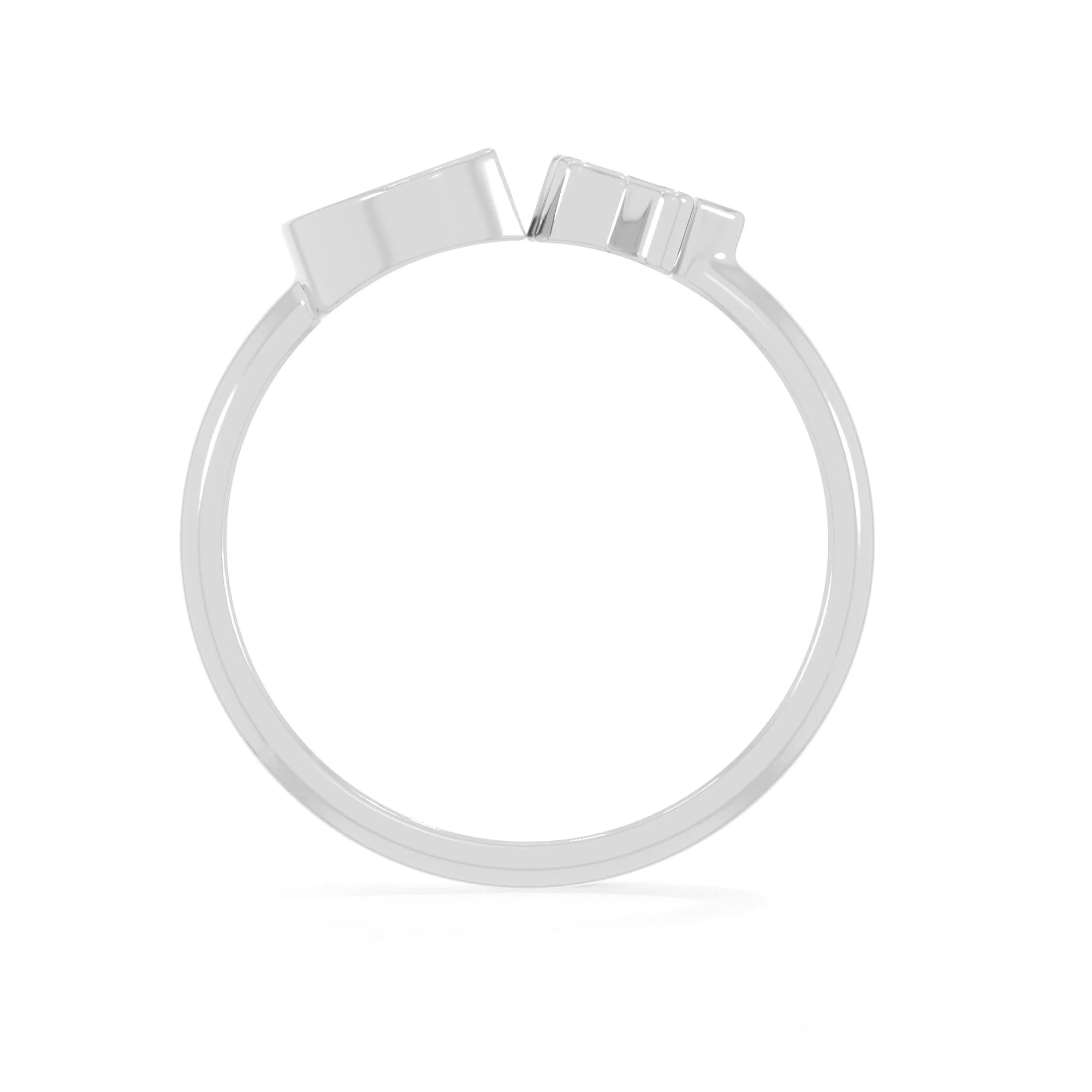 black tourmaline stackable bezel-set ring
